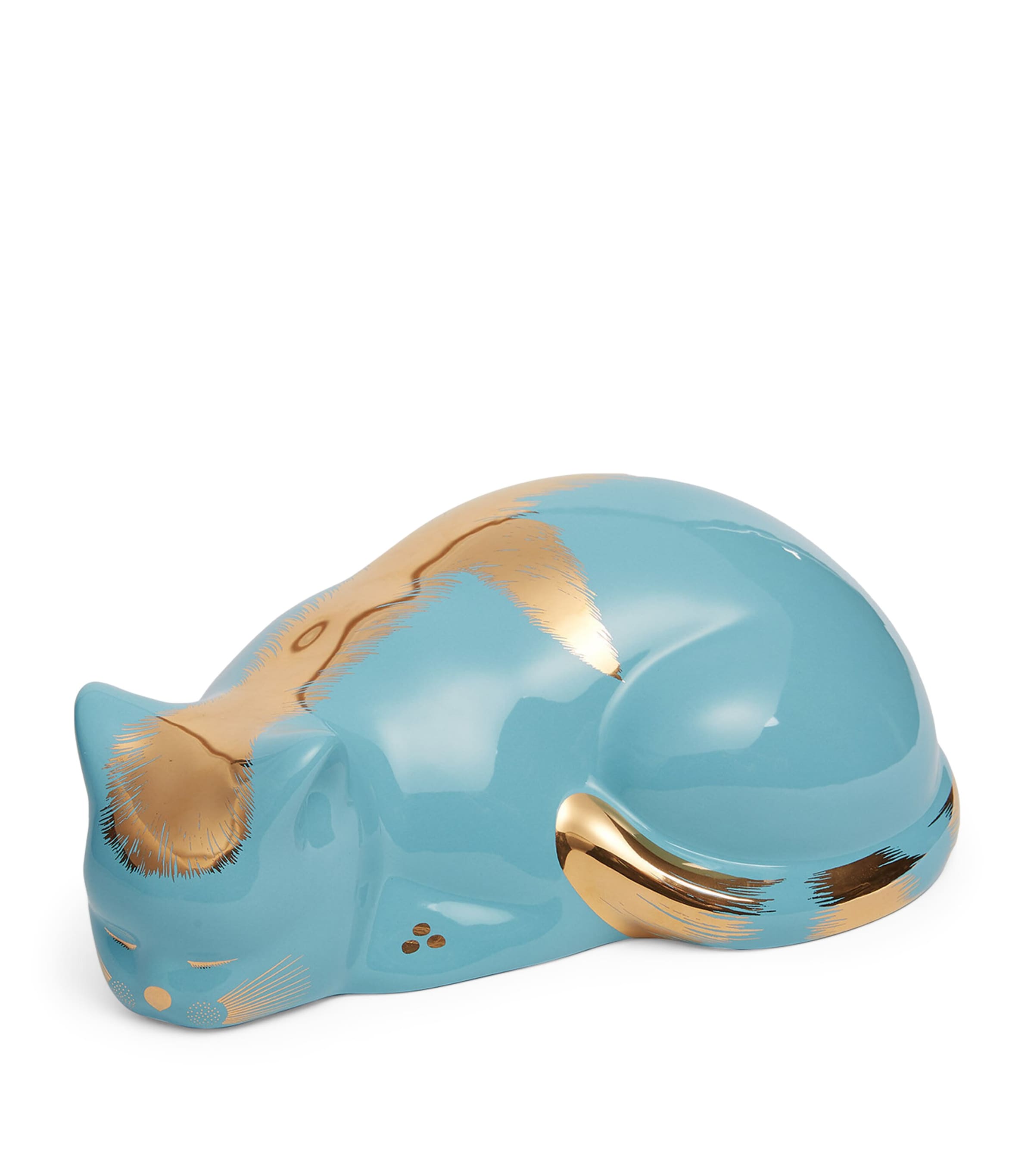 Ceramic Striato Cat Ornament MULTI Image 2