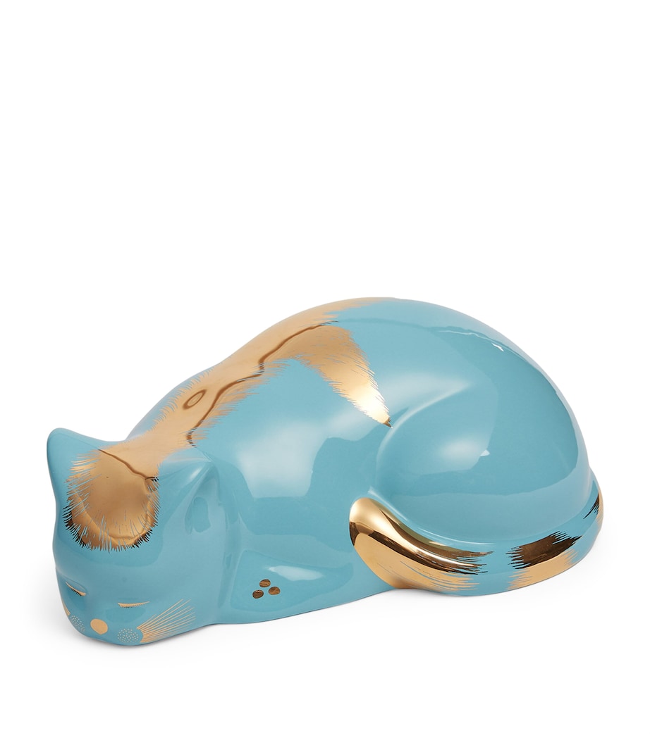 Ceramic Striato Cat Ornament MULTI Image 2