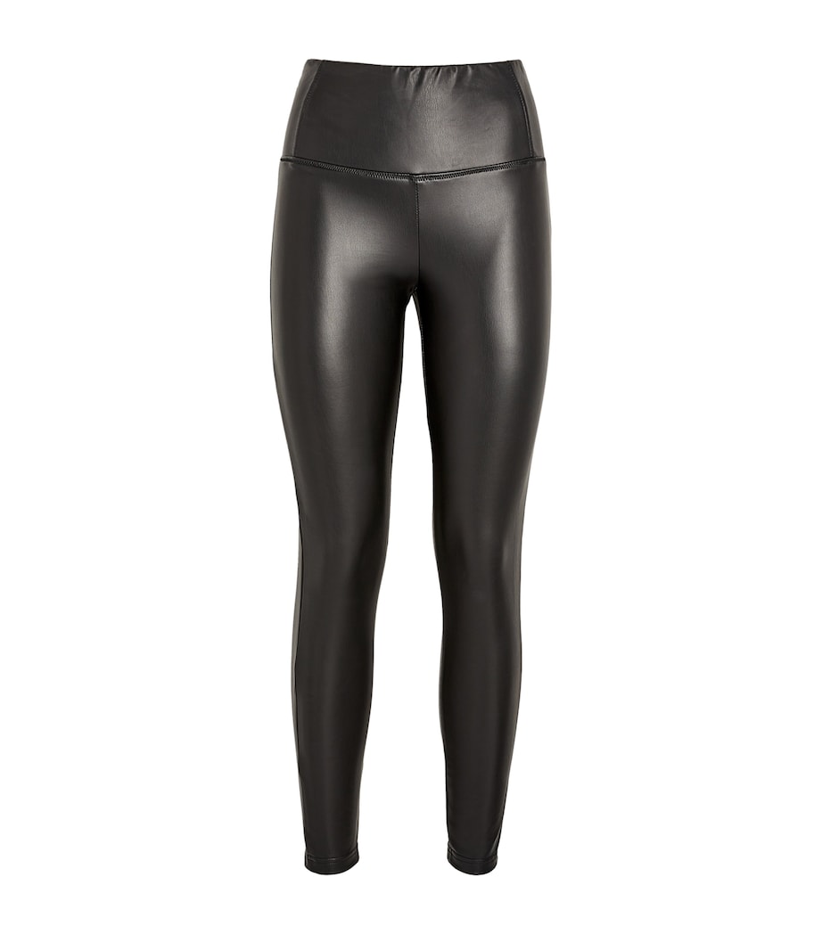 AllSaints Womens Faux Leather Cora Leggings Black Image 1