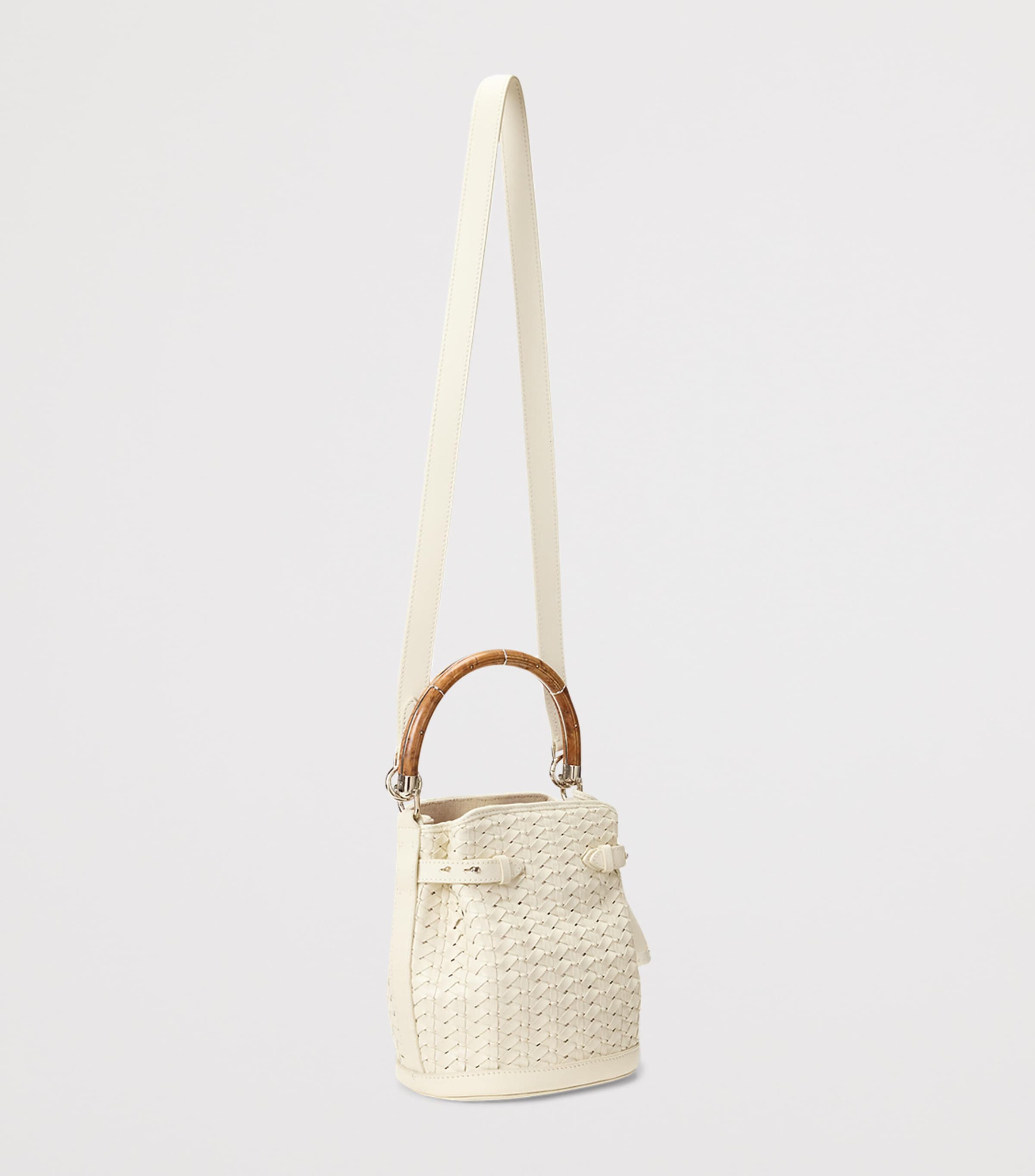 Ralph Lauren Collection Small Leather The Ralph Bucket Bag Natural Image 2