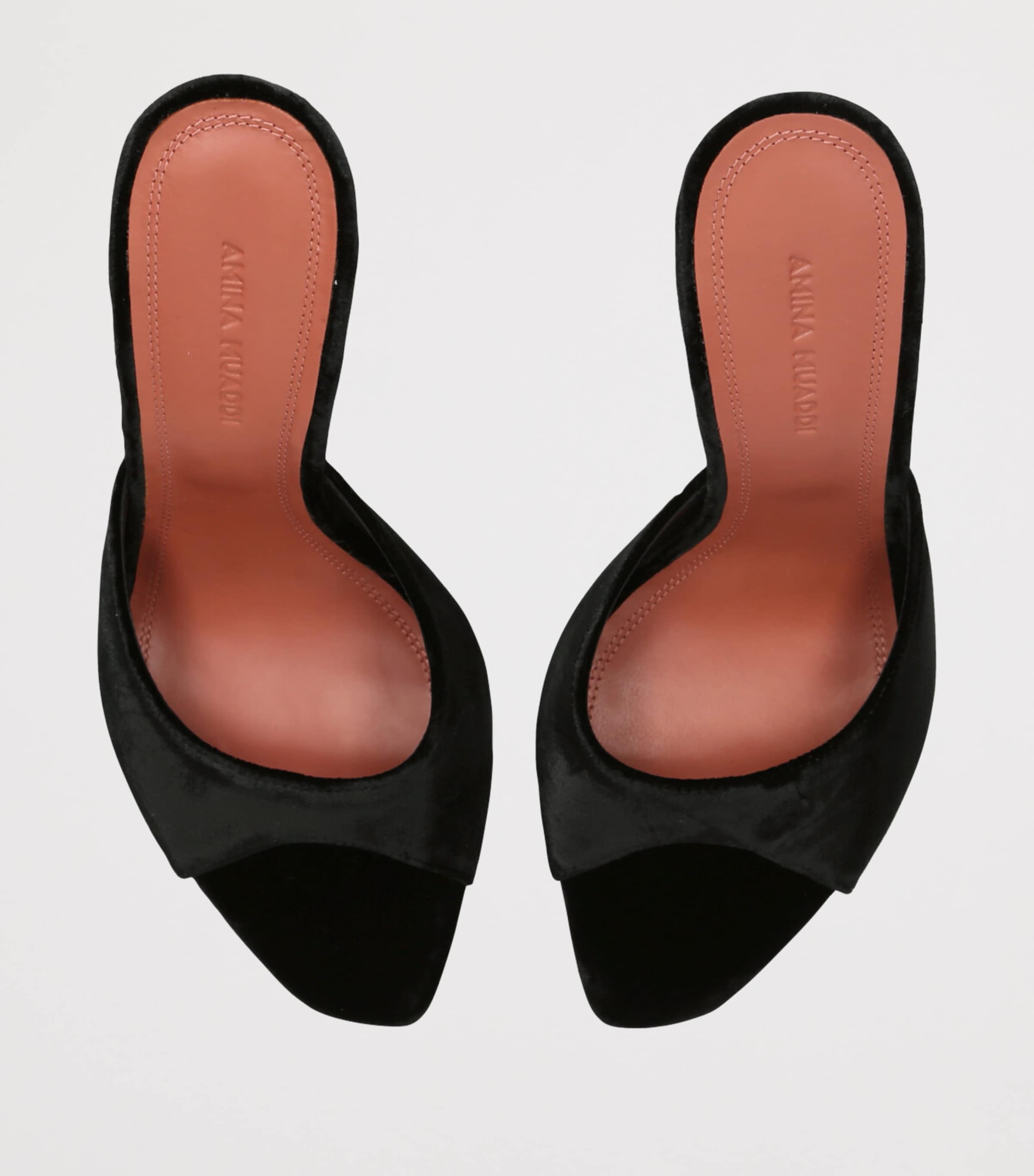 Velvet Alexa Heeled Mules 105 BLACK Image 4