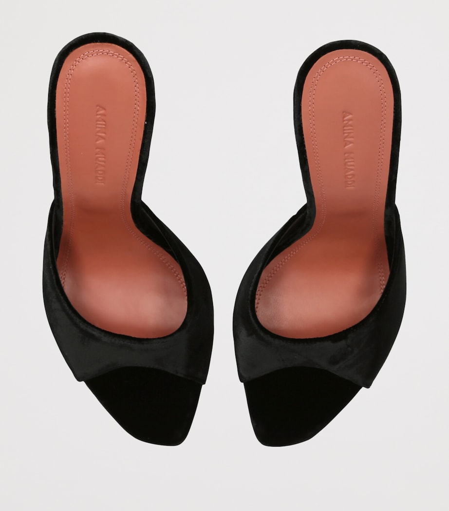 Velvet Alexa Heeled Mules 105 BLACK Image 4