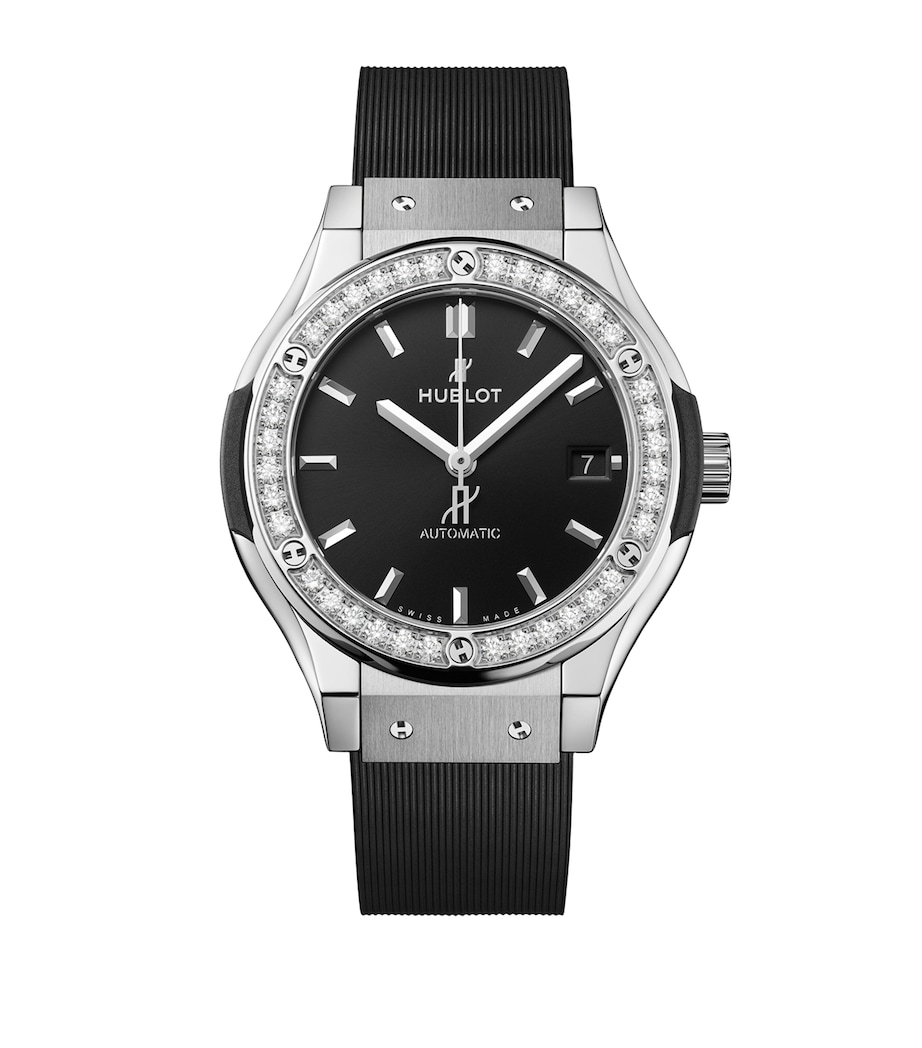 Titanium and Diamond Classic Fusion Watch 38mm BLACK Image 1