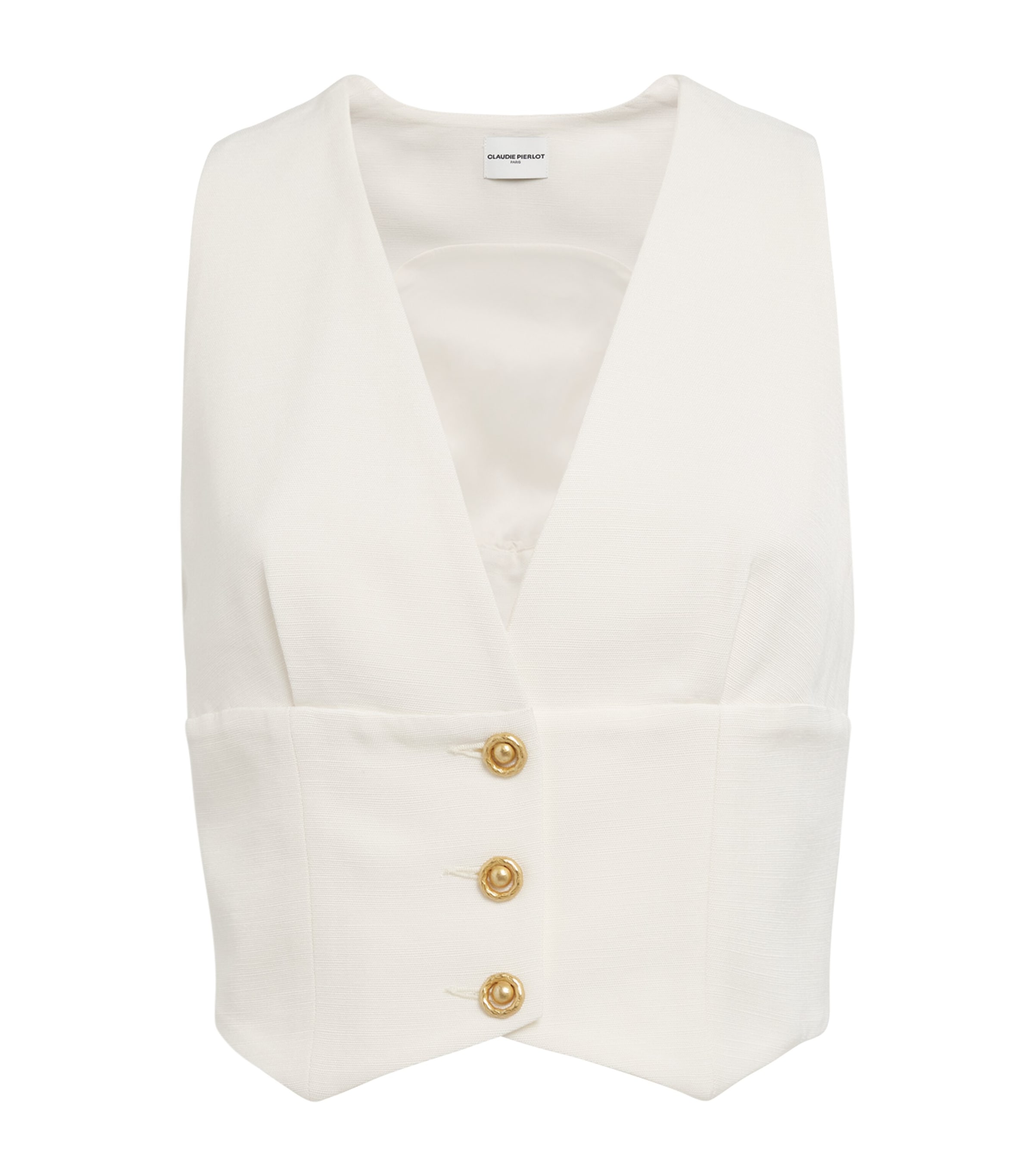 Claudie Pierlot V-neck Waistcoat In Neutral