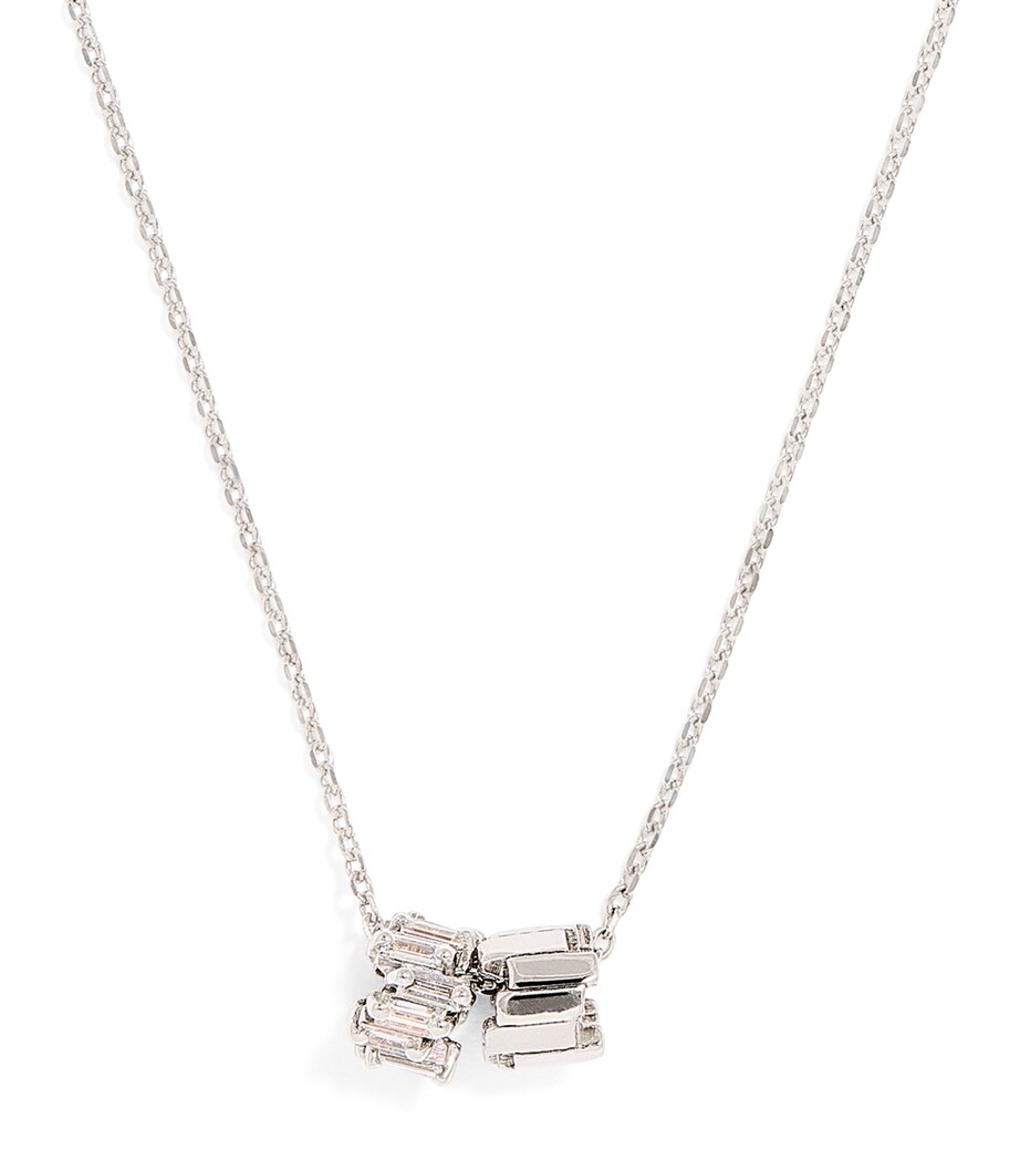 White Gold and Diamond Infinite Roundel Pendant Necklace 18K WG/WD Image 1