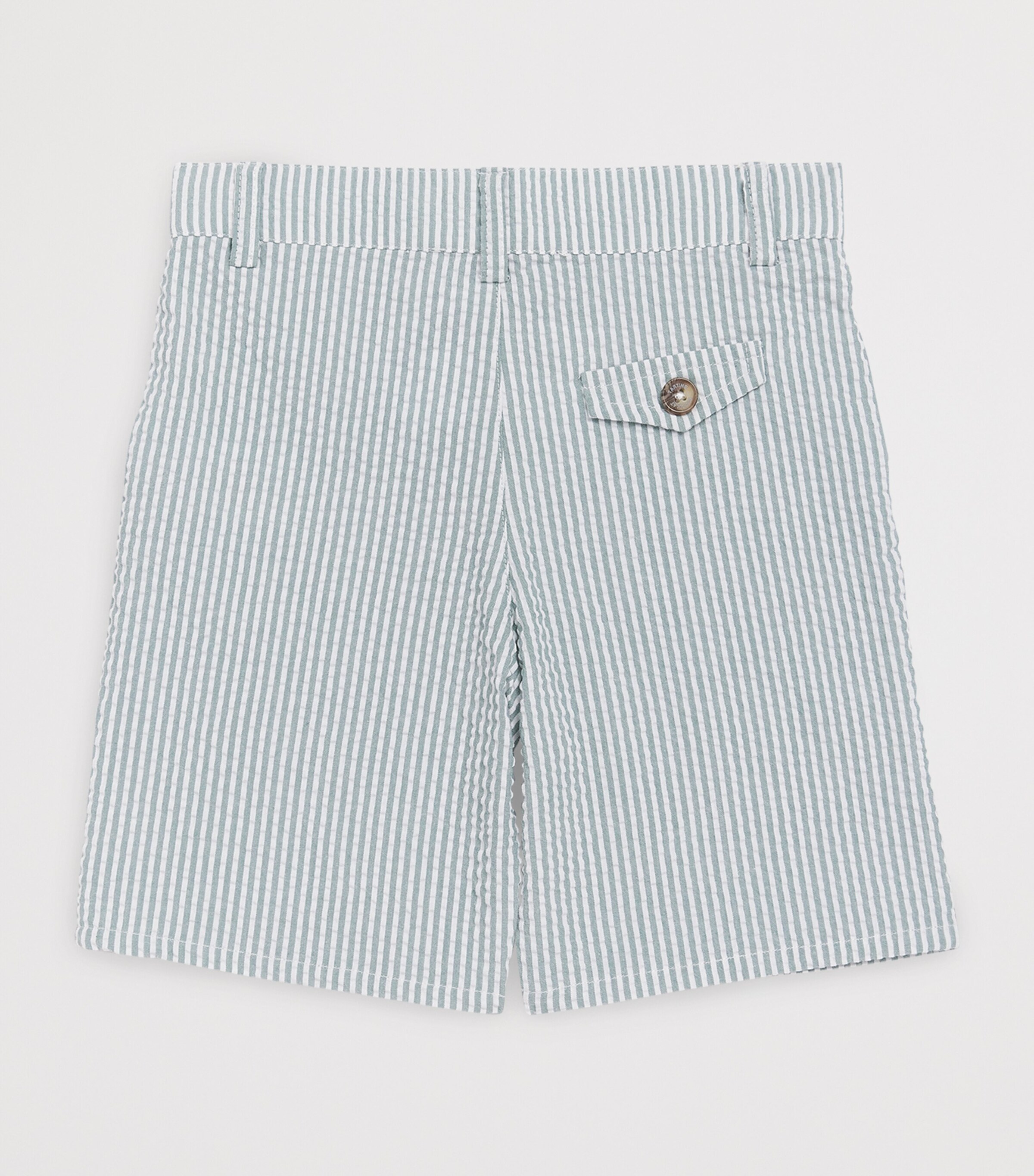 Cotton-Blend Chino Shorts (5-12 Years) 55 EMERAUDE Image 2