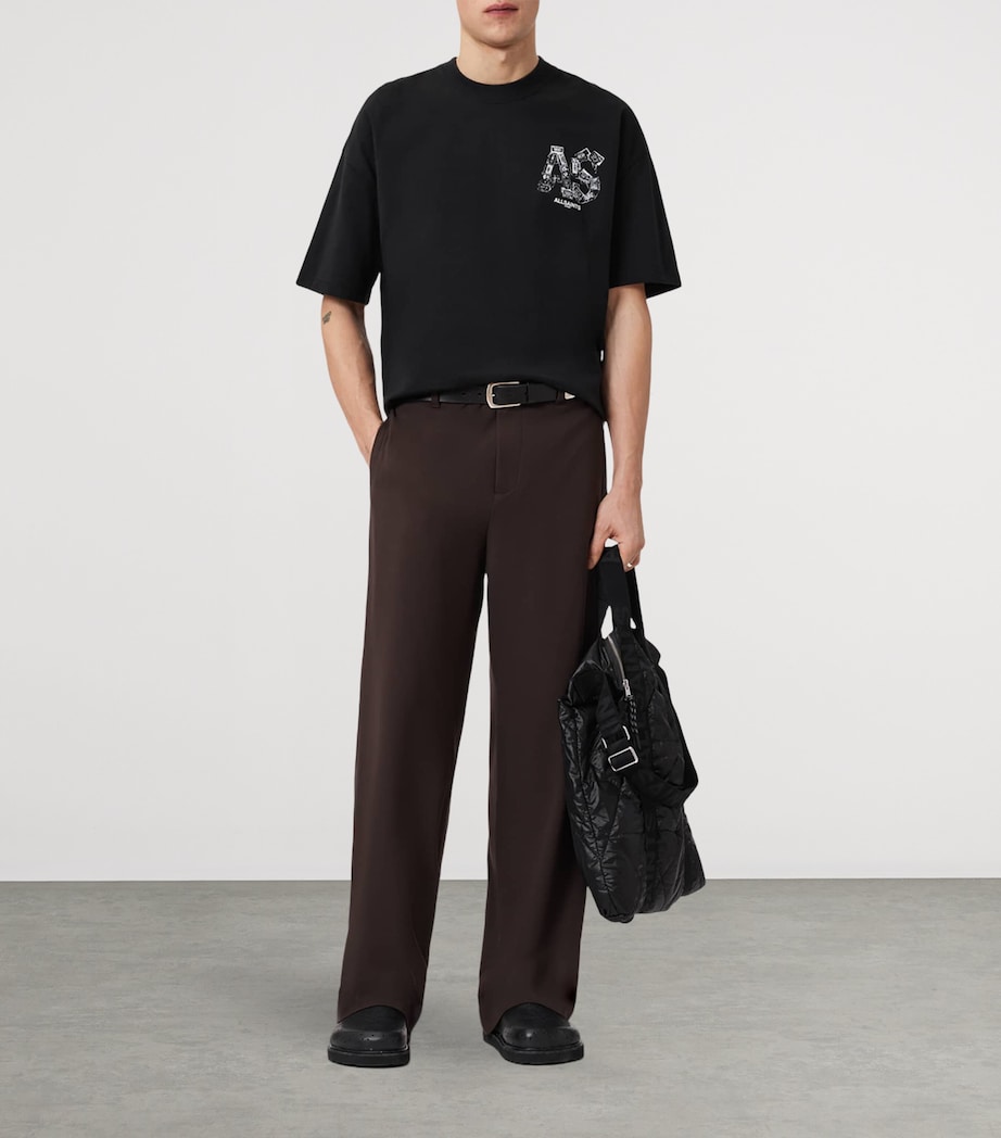 AllSaints Mens Organic Cotton Mixtape T-Shirt Jet Black Image 5