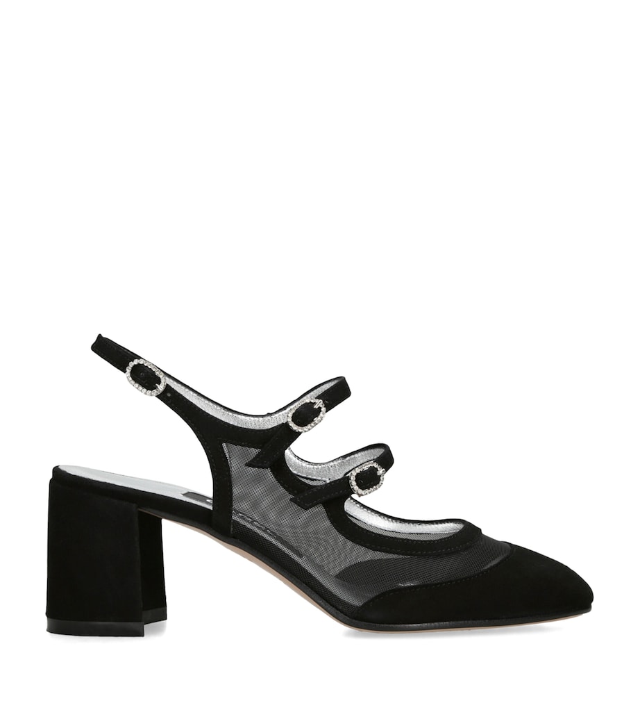 Carel Suede Bananight Slingback Pumps 60 Black Image 1