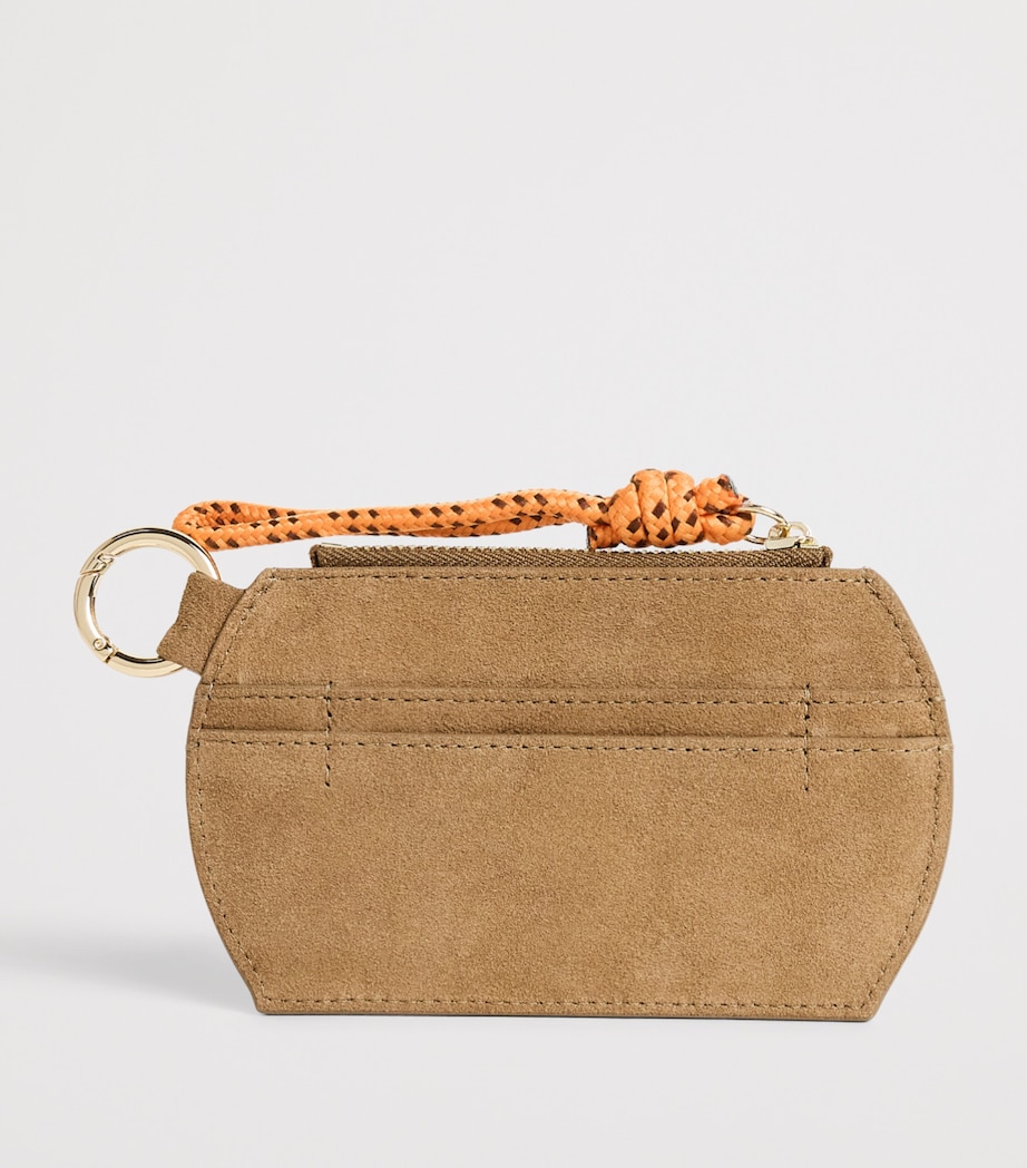 Claudie Pierlot Suede Card Holder Beige Image 2