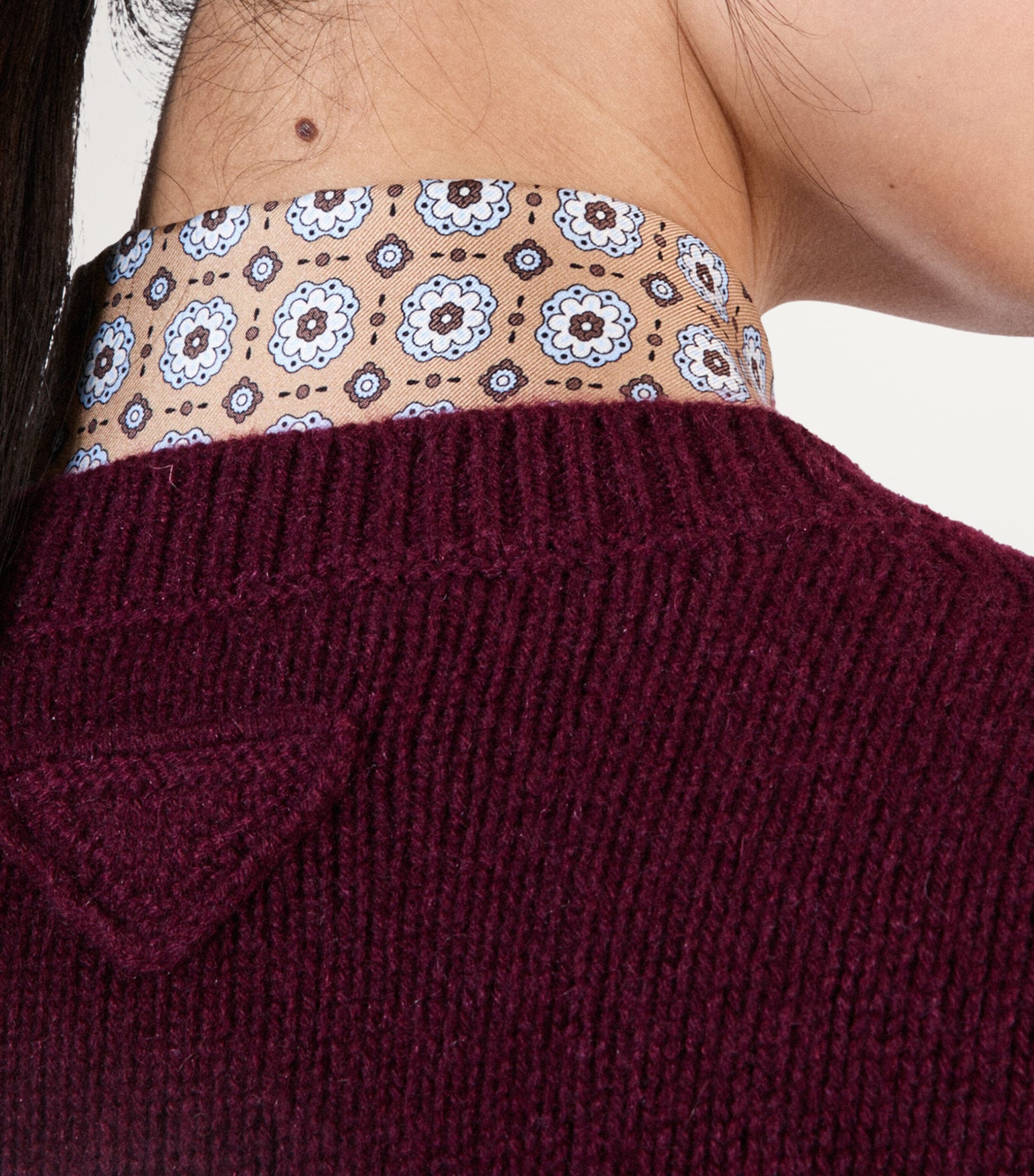 Wool-Cashmere Crew-Neck Sweater F0399 Image 5