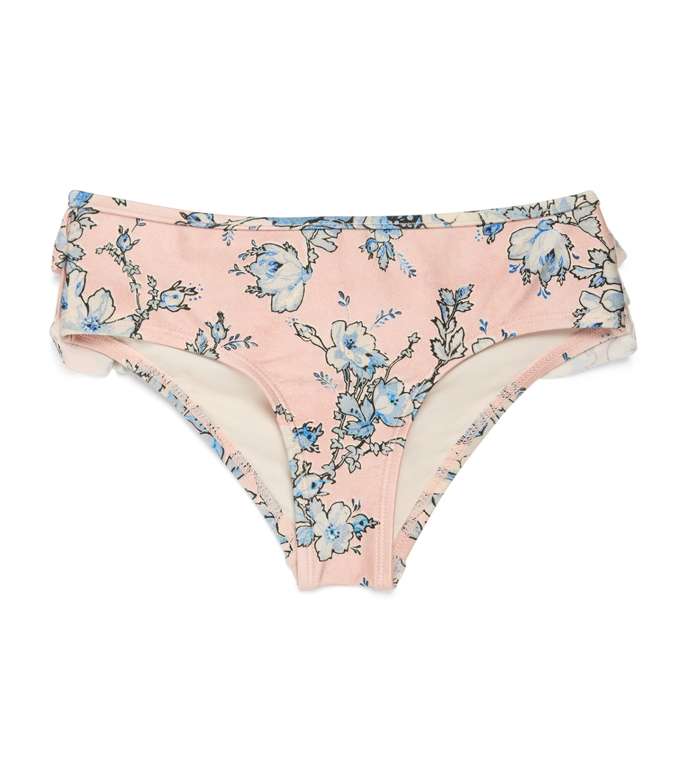 Shop Zimmermann Floral Halliday Bikini Bottoms In Pink