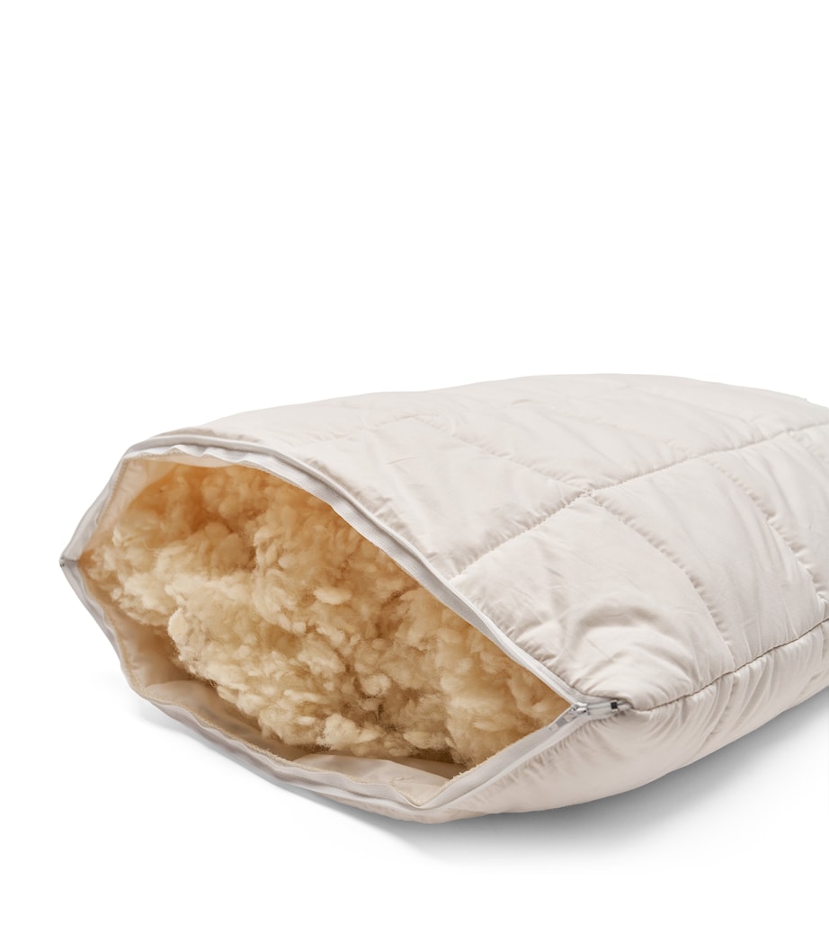 Adjustable Wool-Filled Pillow (90cm x 50cm) WHITE Image 2