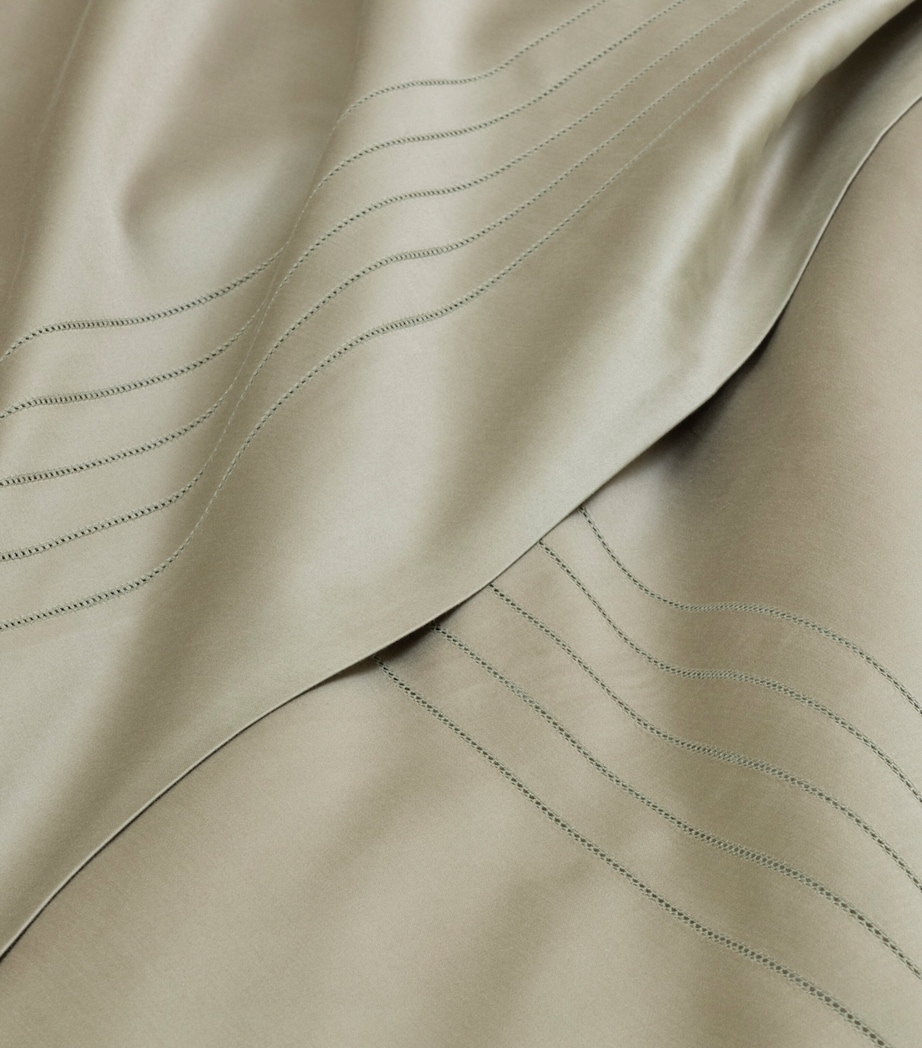 Cotton Lush Ajour Square Pillowcase Set (65cm x 65cm) 6419 - TRANQUIL GREE Image 4