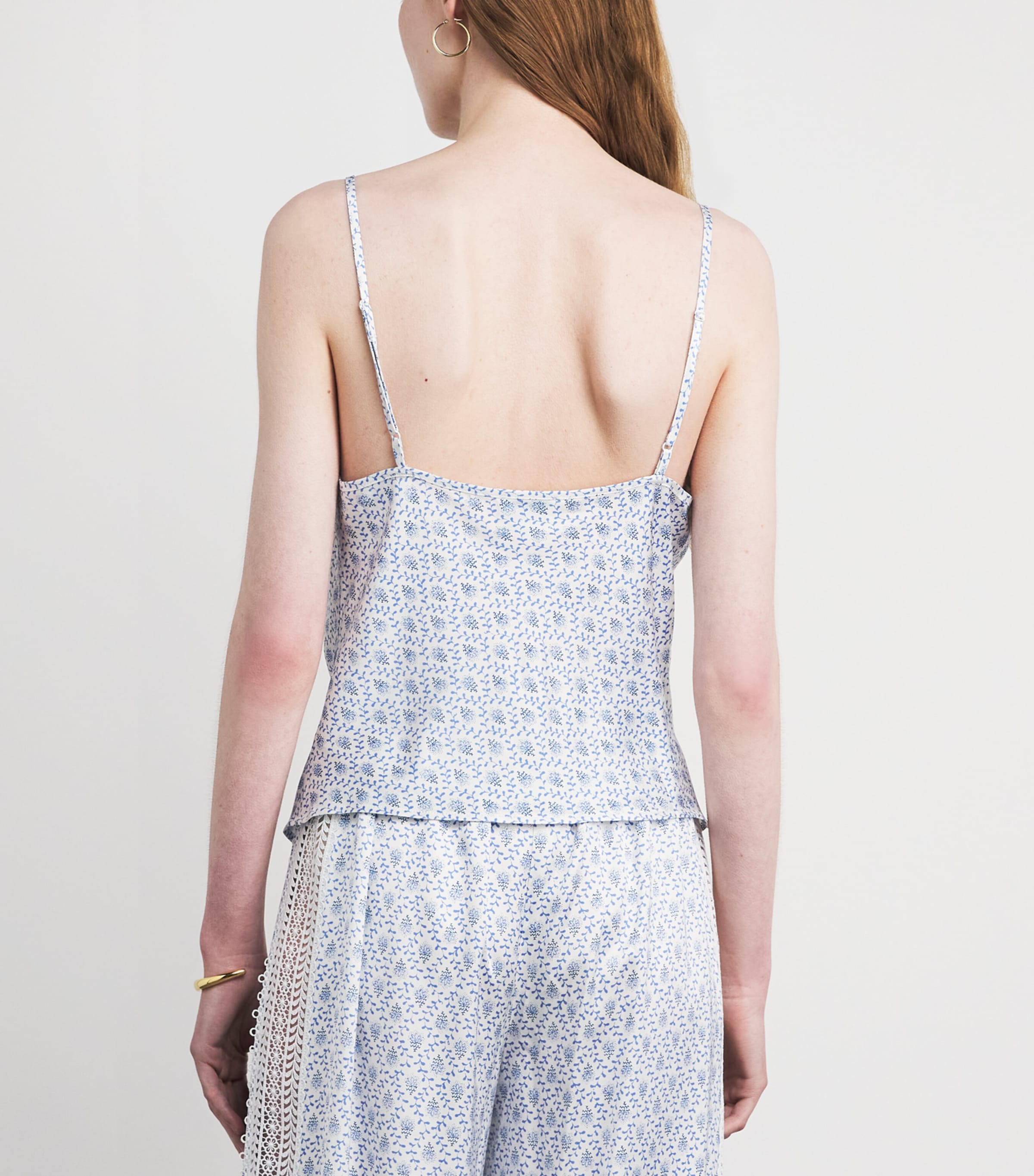 Claudie Pierlot Womens Lace-Trim Top Light Print Image 5