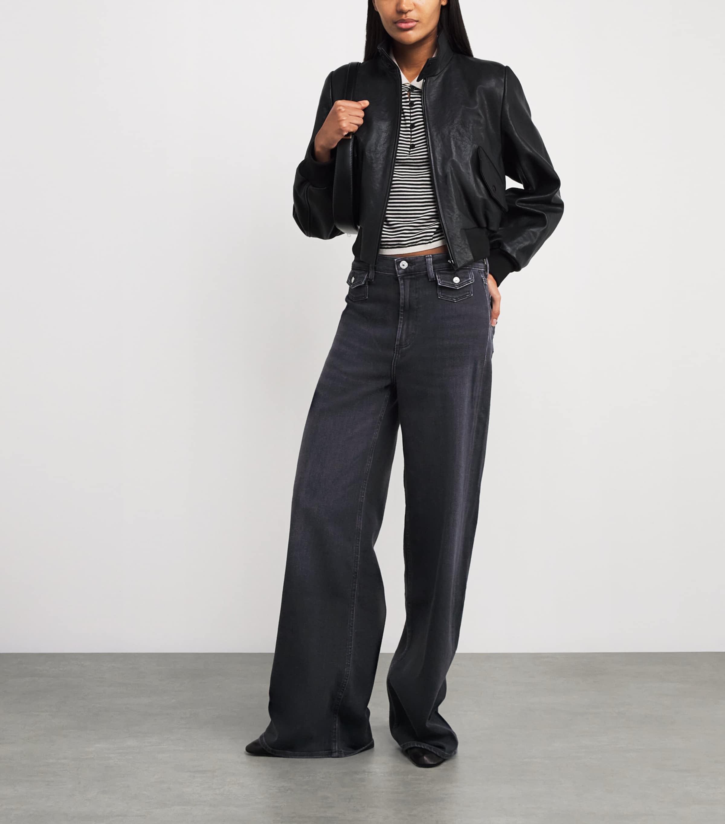 Wide-Leg Issy Jeans WBLK Image 2