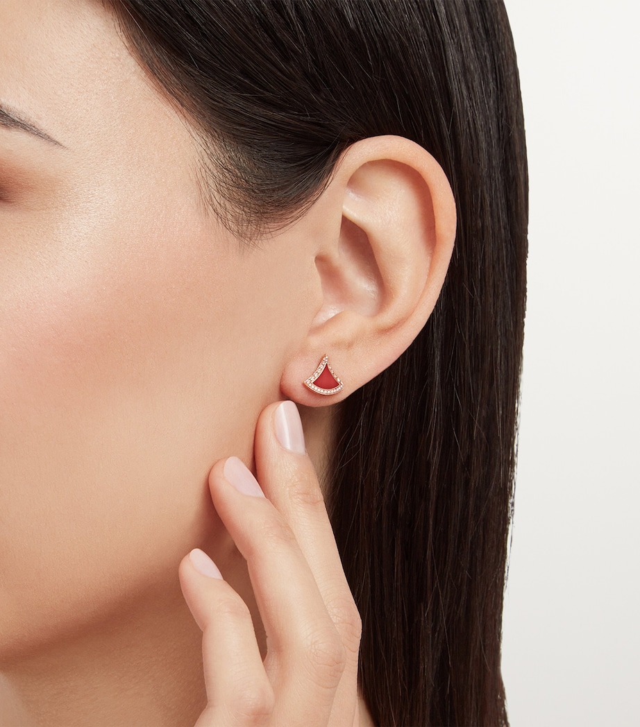 Rose Gold, Diamond and Carnelian Divas’ Dream Earrings ROSE GOLD Image 5