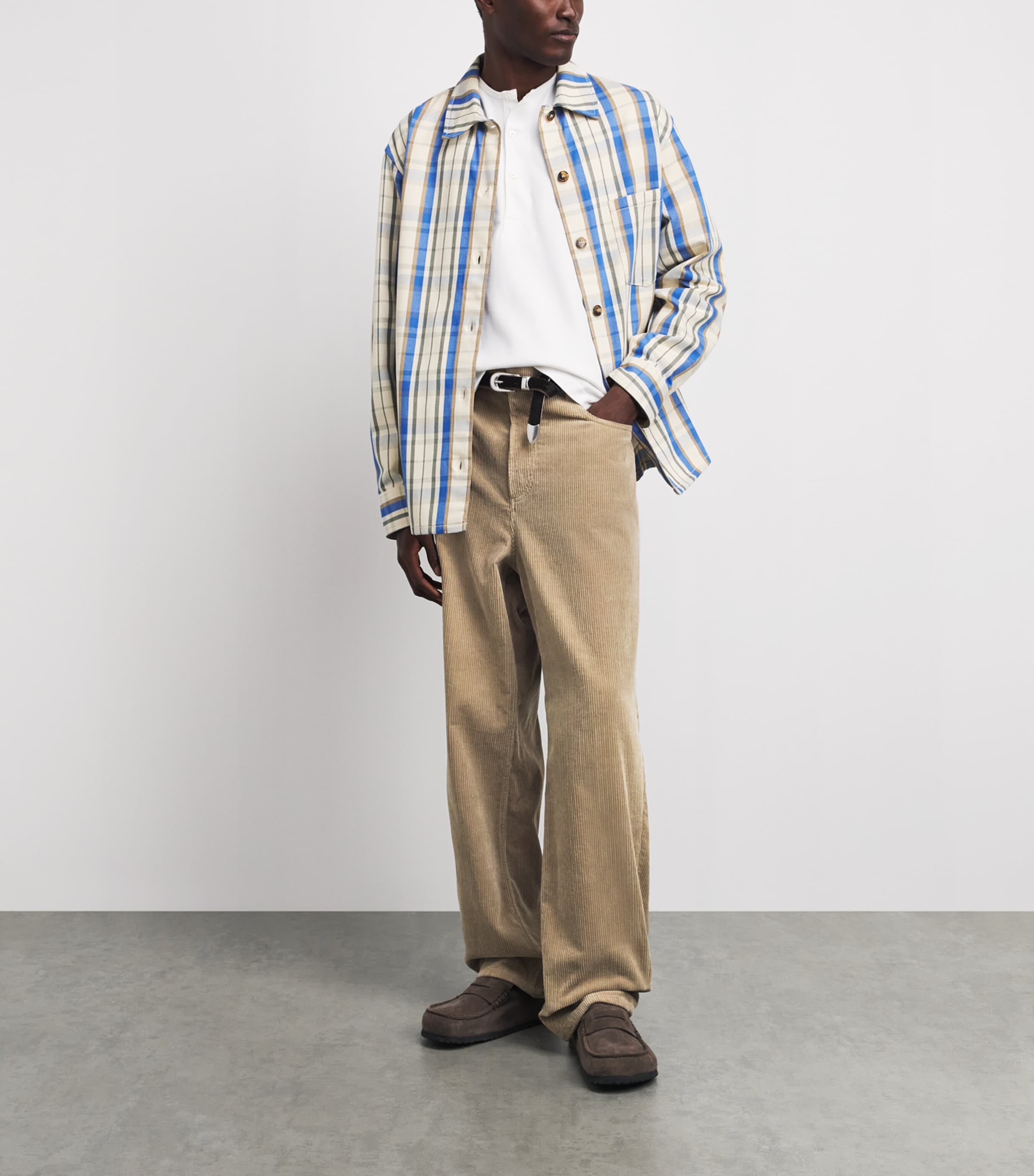 A.P.C. Mens Corduroy Fairfax Straight Jeans Baa Beige Image 2