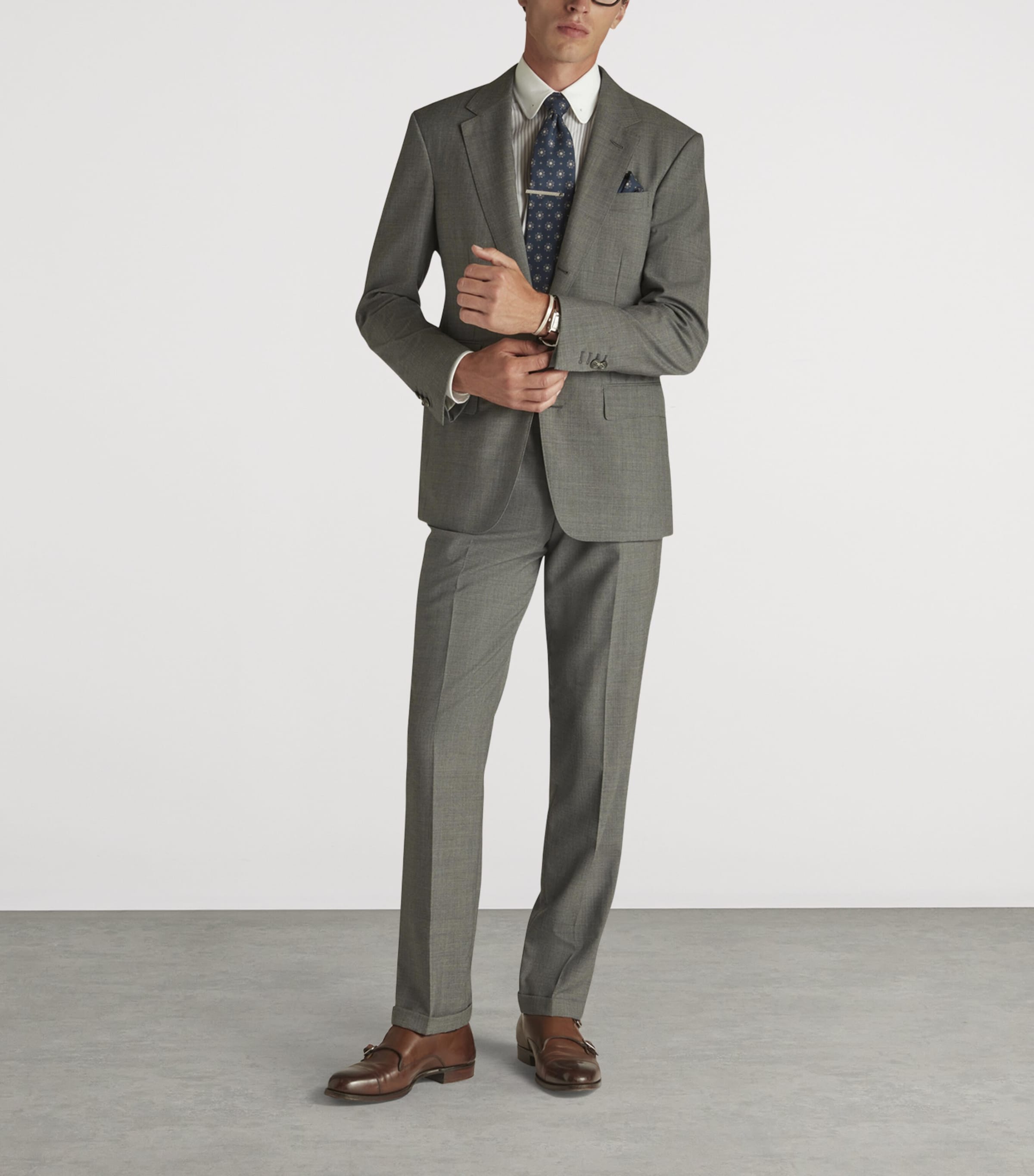 Wool-Cashmere Tailored Travel Trousers 037MID GREY Image 2