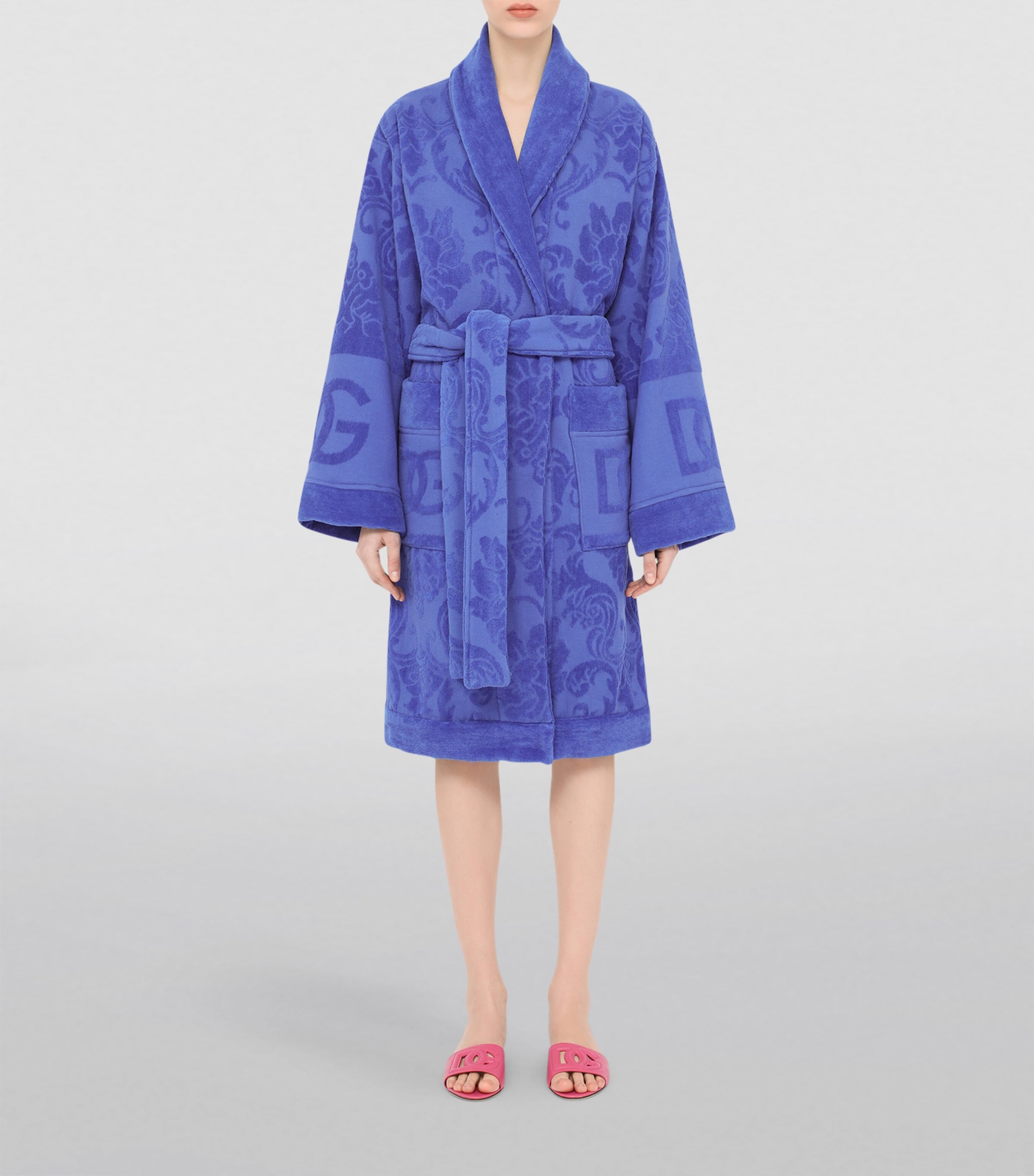 Terry Cotton DG Logo Robe U0018 BLU Image 9