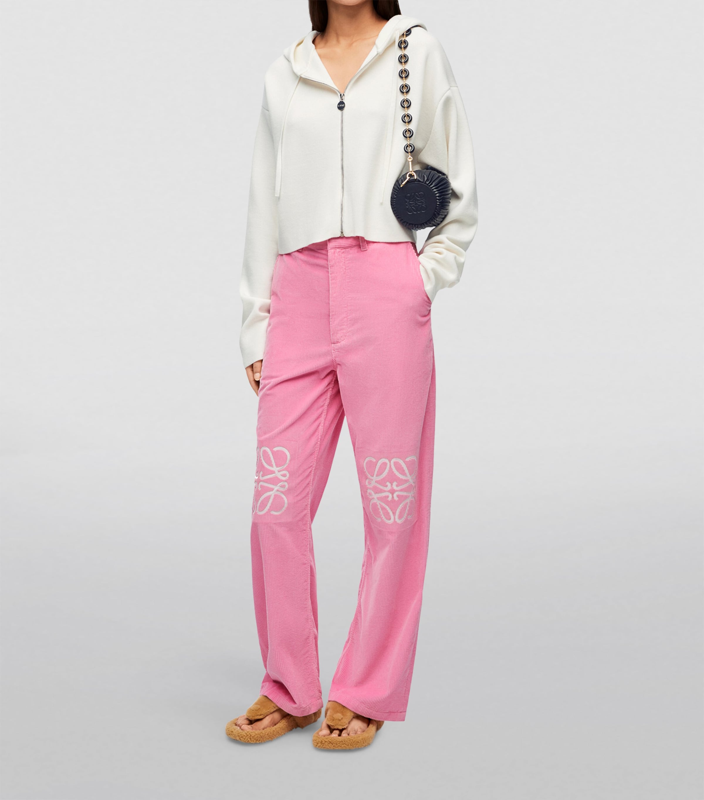 Anagram Zip-Up Hoodie WHITE Image 2