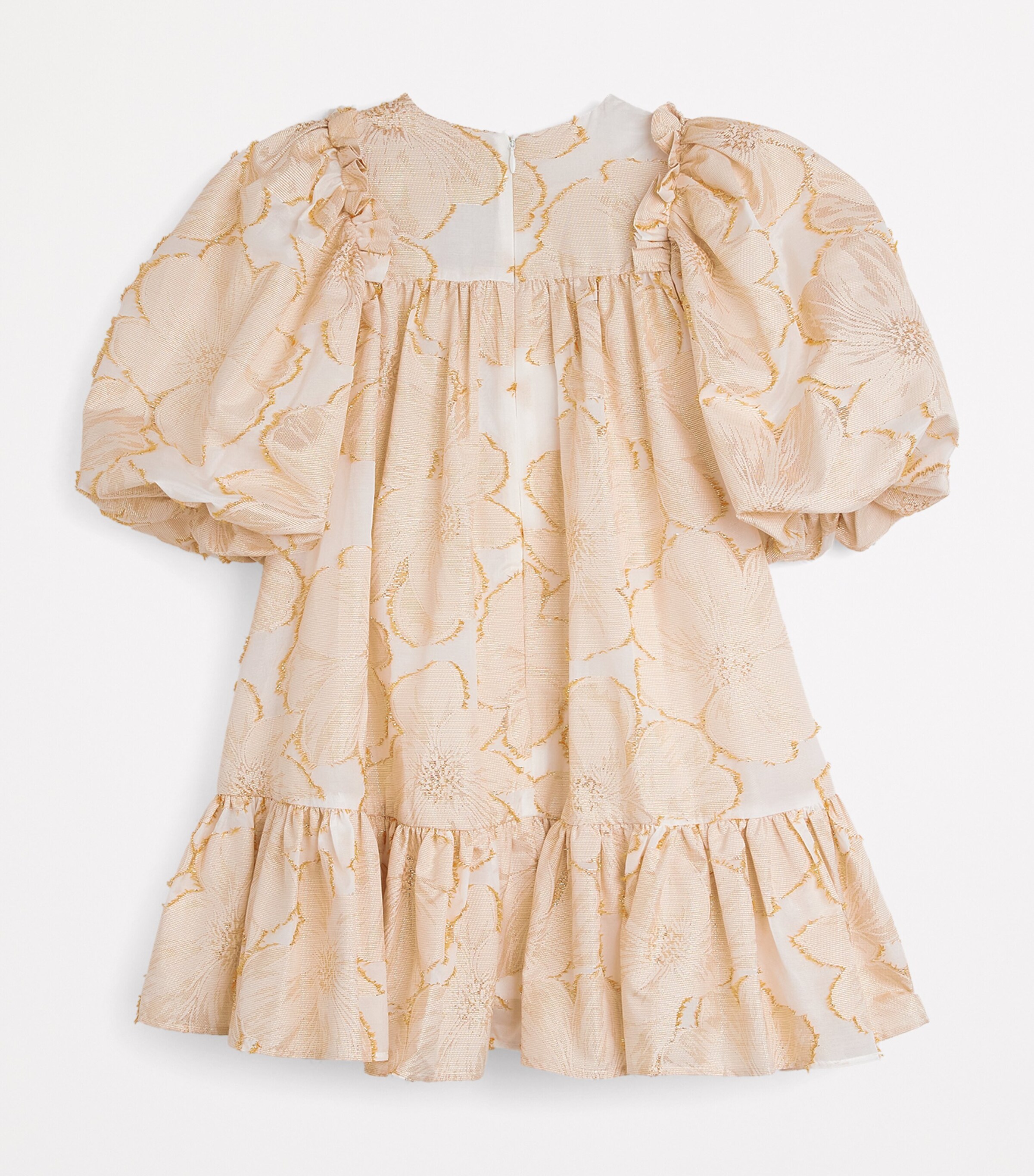 JESSIE AND JAMES Jacquard Floral Catch Me Dress (3-14 Years) Gold Flower Jac Image 2
