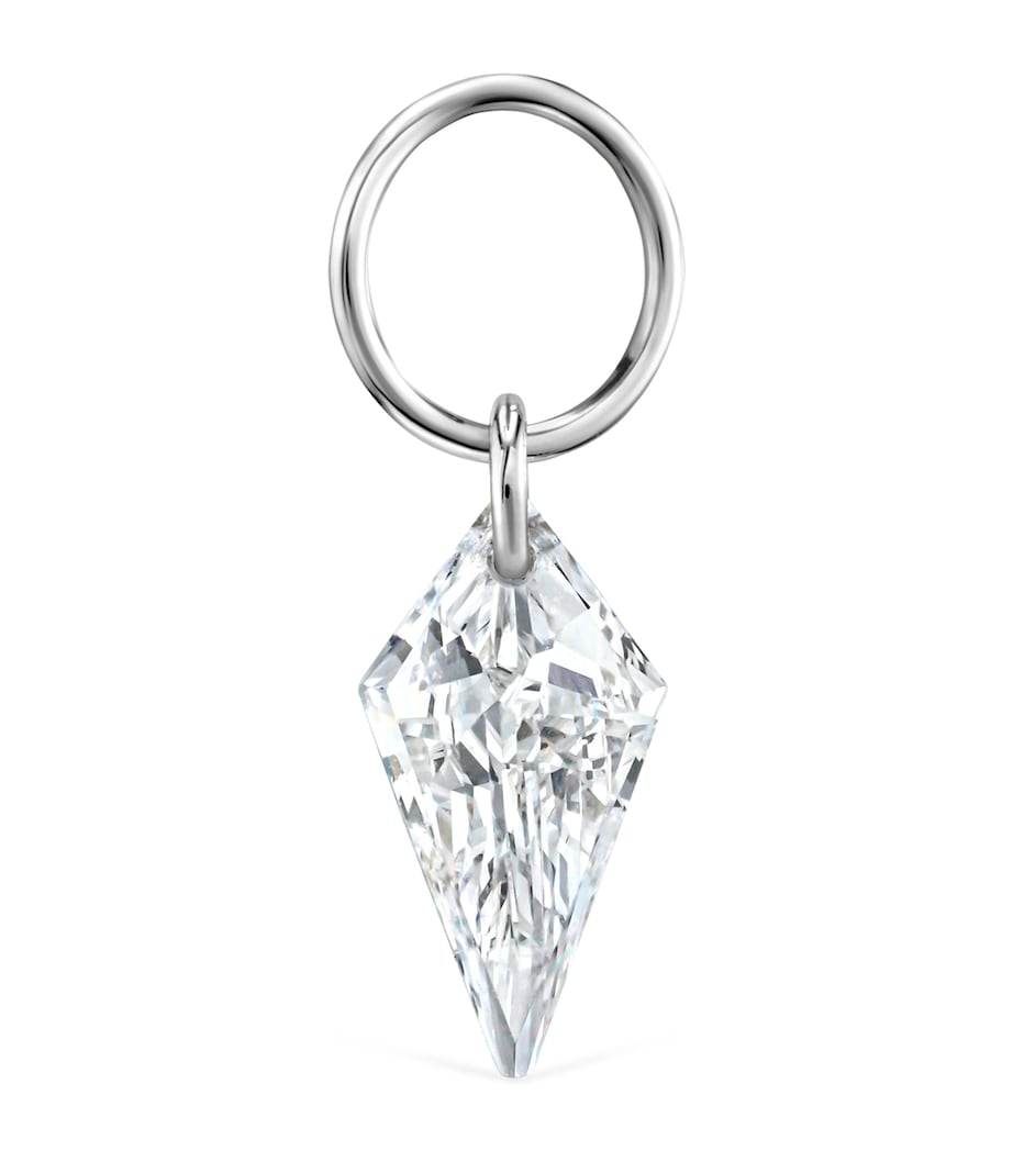 Gold Silhouette Diamond Charm (6mm) WHITE GOLD Image 1