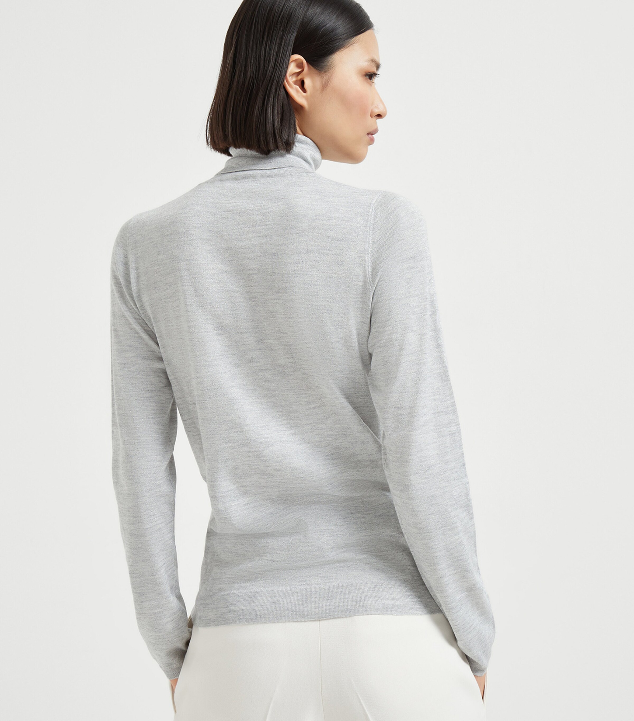 Brunello Cucinelli Womens Cashmere-Silk-Blend Rollneck Sweater Image 3