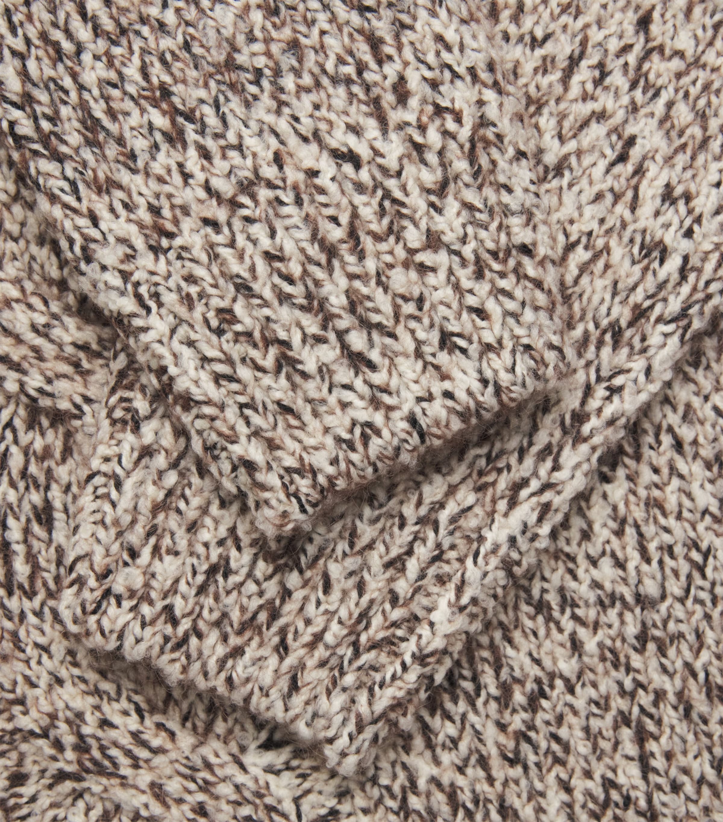 Herno Mens Wool-Blend Crew-Neck Sweater Marrone Scuro Image 6