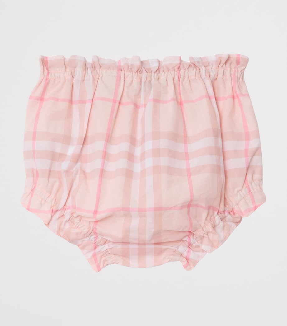 Cotton Check Dress and Bloomers Set (1-18 Months) ICE PINK IP CHECK Image 5