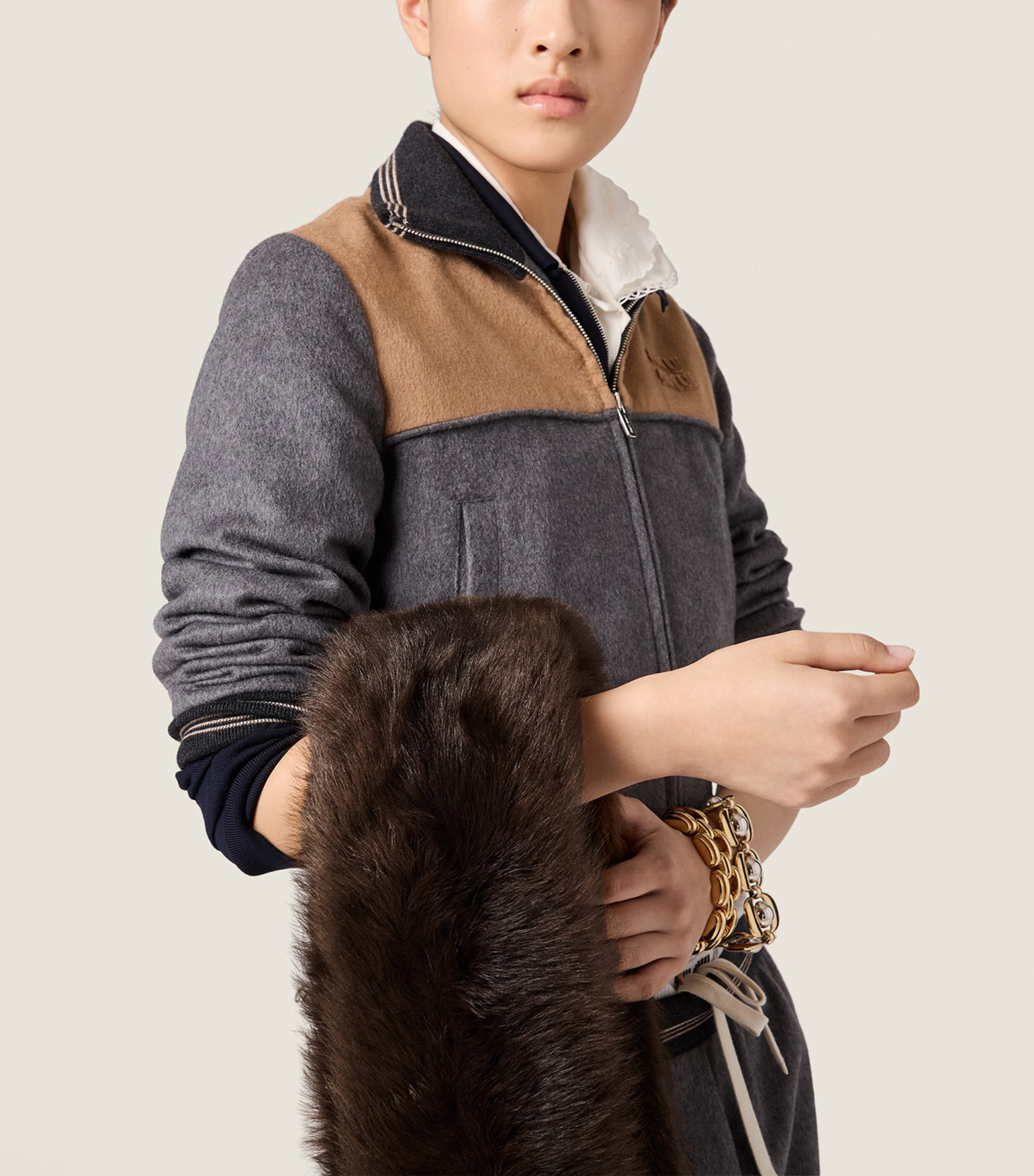 Miu Miu Shearling Stole Brown Image 2