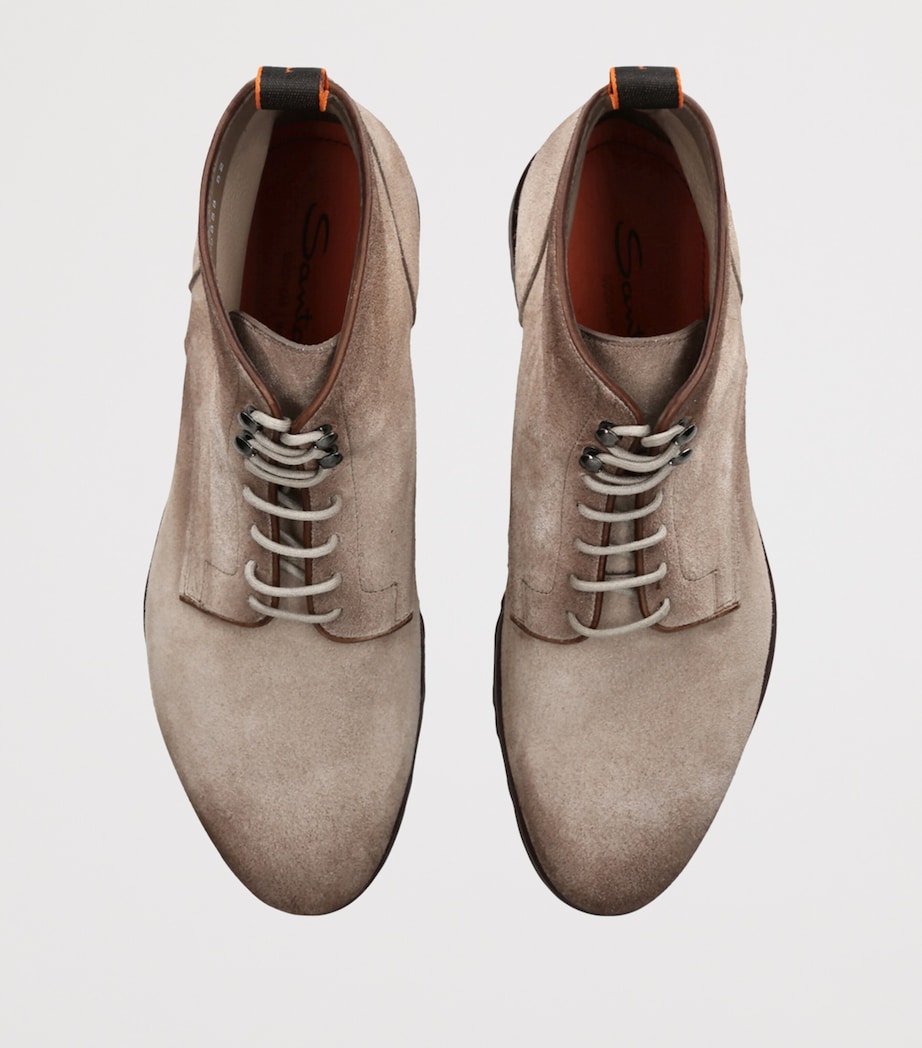 Suede Lace-Up Colin Boots BEIGE Image 4