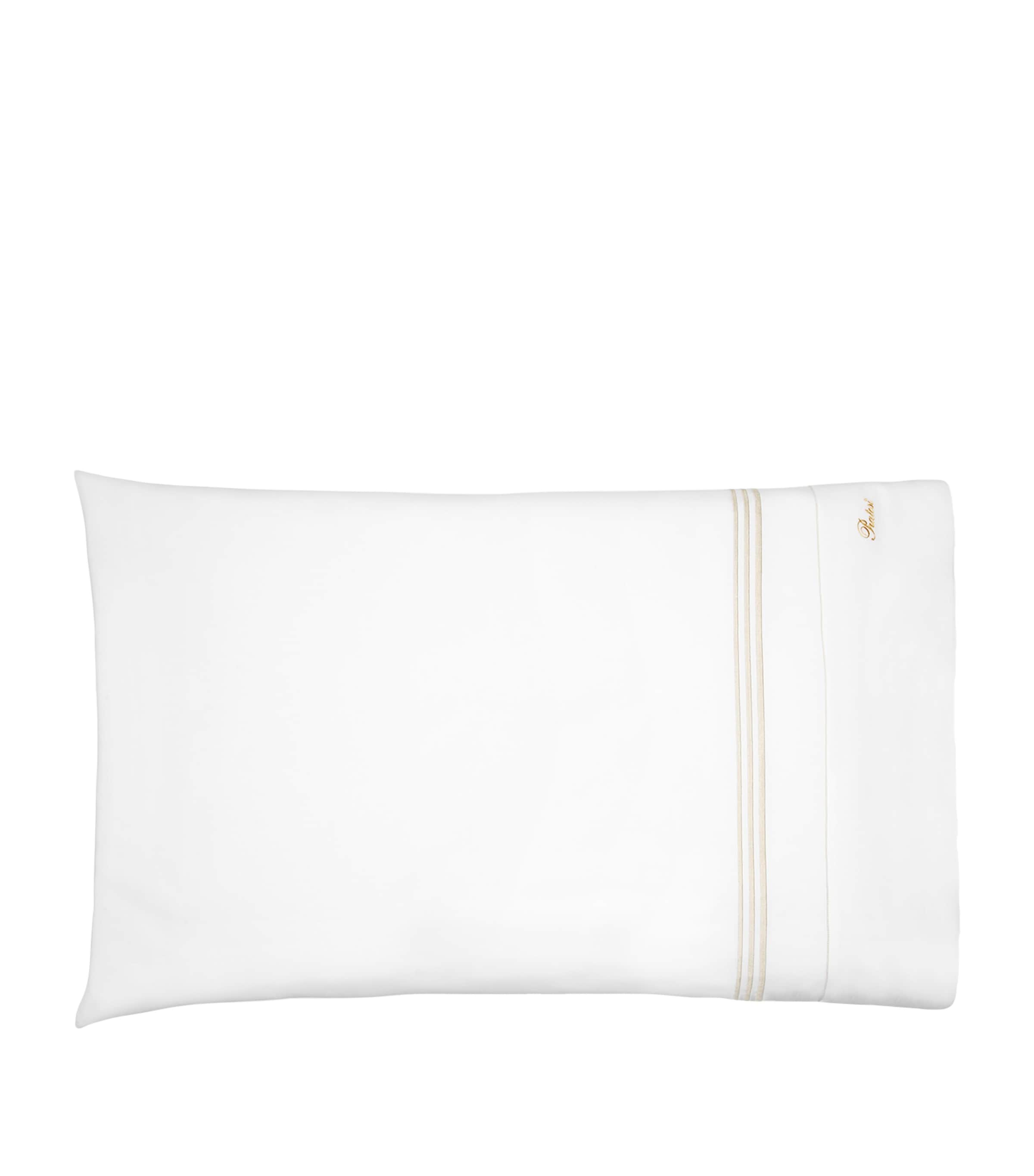 Pratesi Tre Righe Oxford Pillowcase In Green