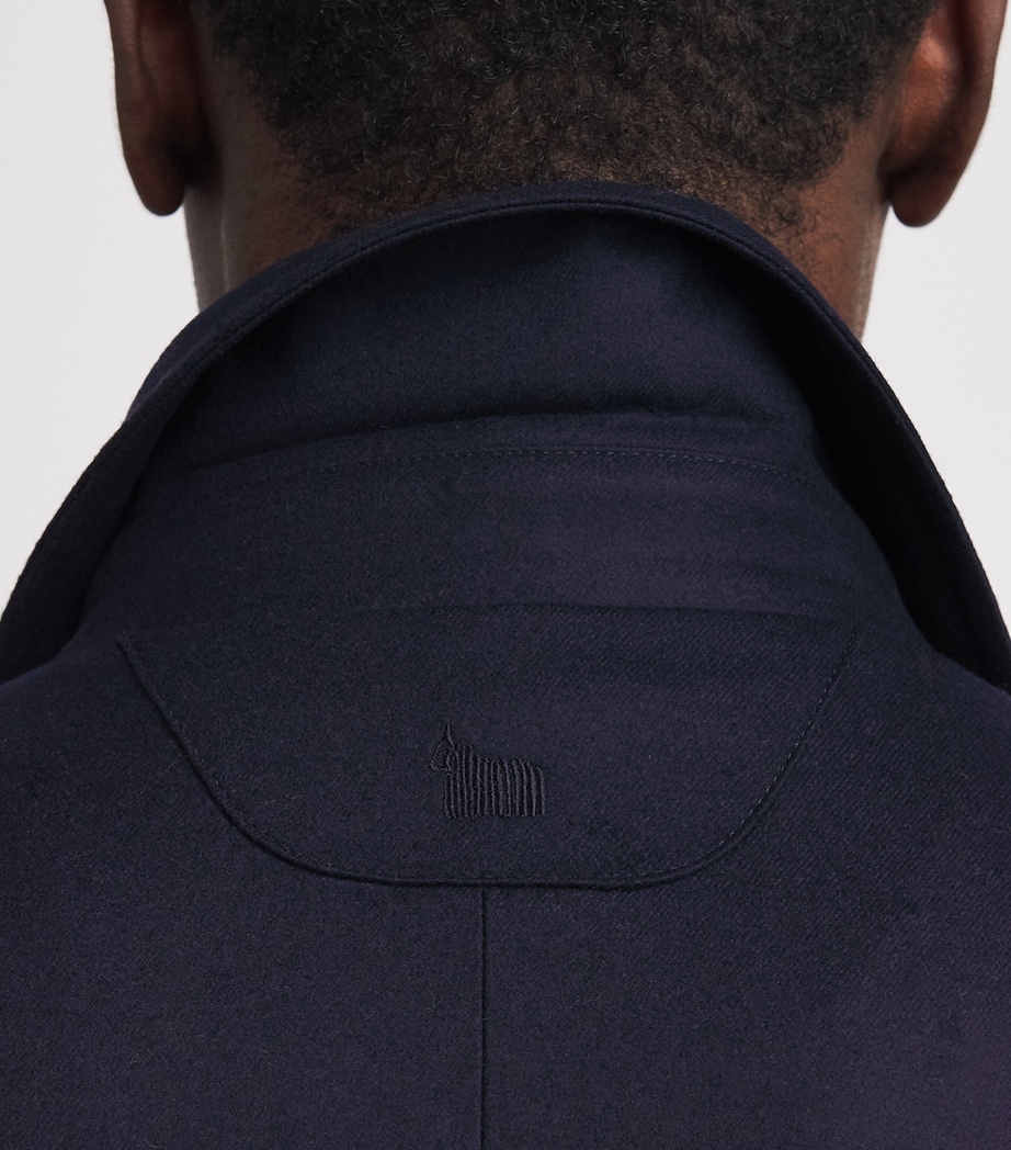 Colombo Mens Wool Car Coat Dark Blue Image 3