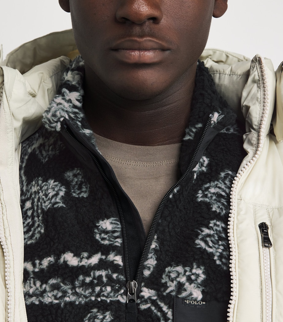 High-Pile Fleece Bandana Jacket BLACK Image 6