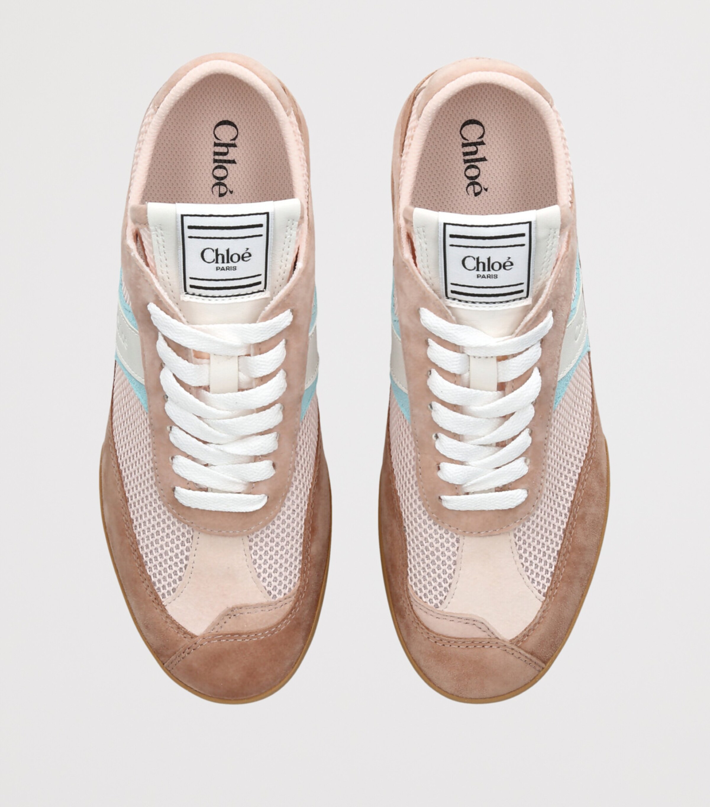 Chloé Leather Kick Low-Top Sneakers Pink Image 4
