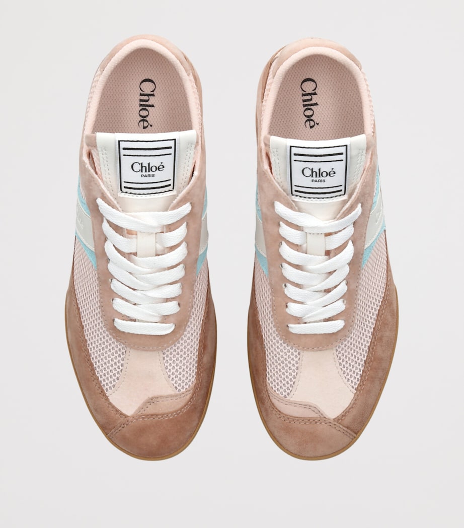 Chloé Leather Kick Low-Top Sneakers Pink Image 4