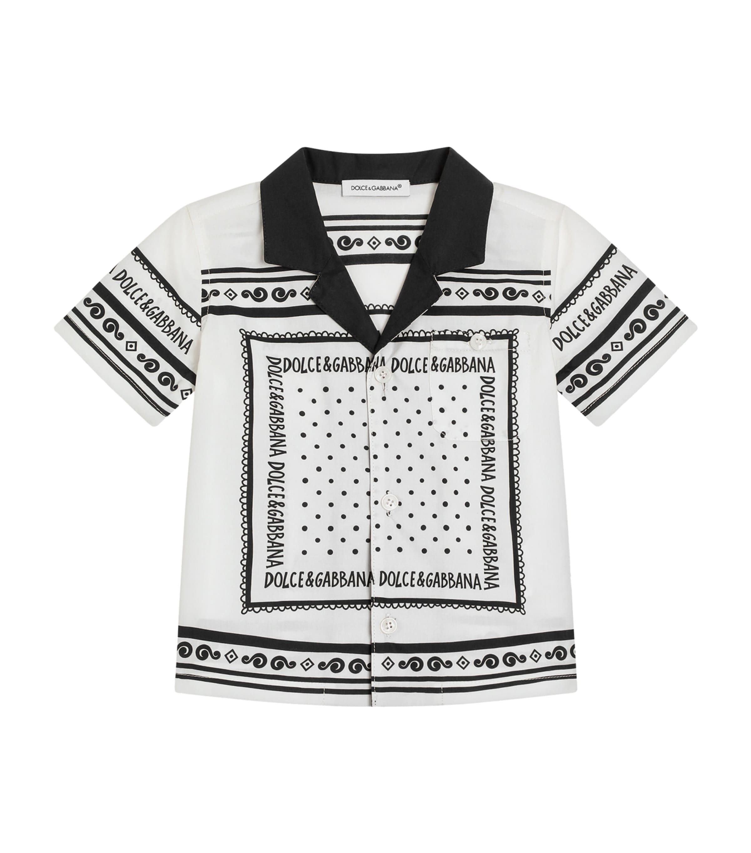 Shop Dolce & Gabbana Cotton Bandana Print Shirt