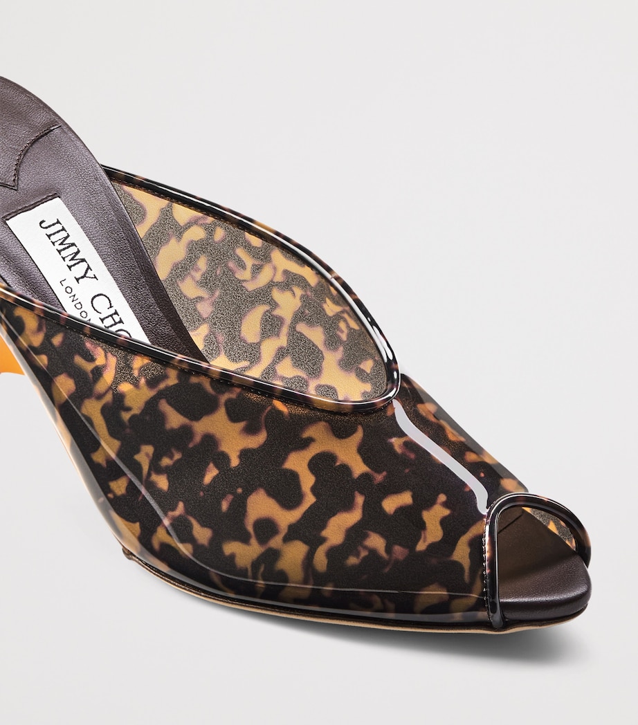 Jimmy Choo Glace 80 Heeled Mules Amber Mix/brown Mix Image 5