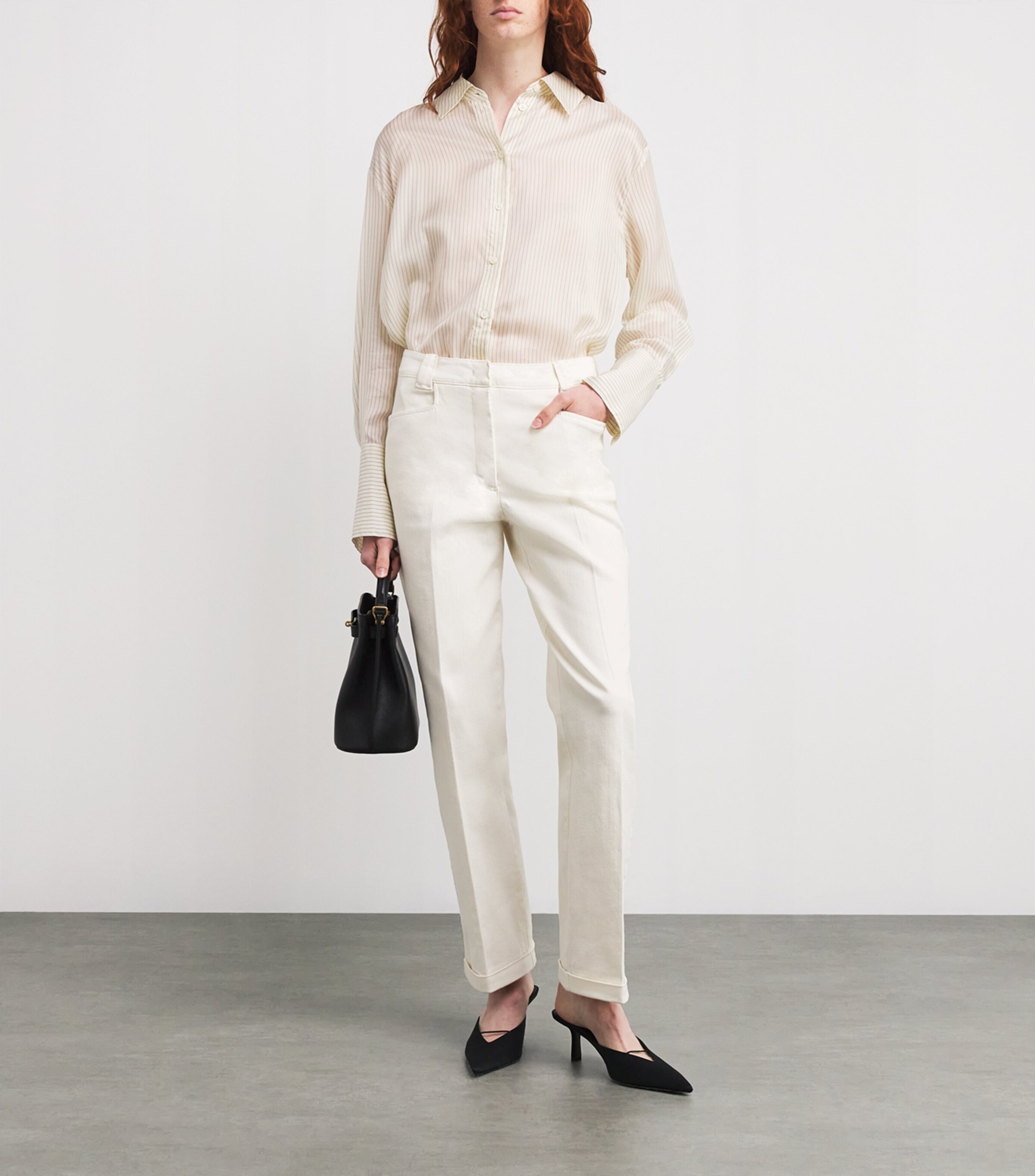 Cotton Tapered Chinos CREAM Image 2