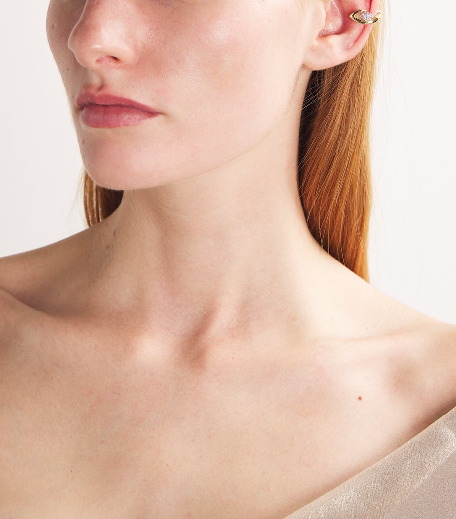 Yellow Gold and Diamond Whisper Ear Cuff YELLOW GOLD Image 2