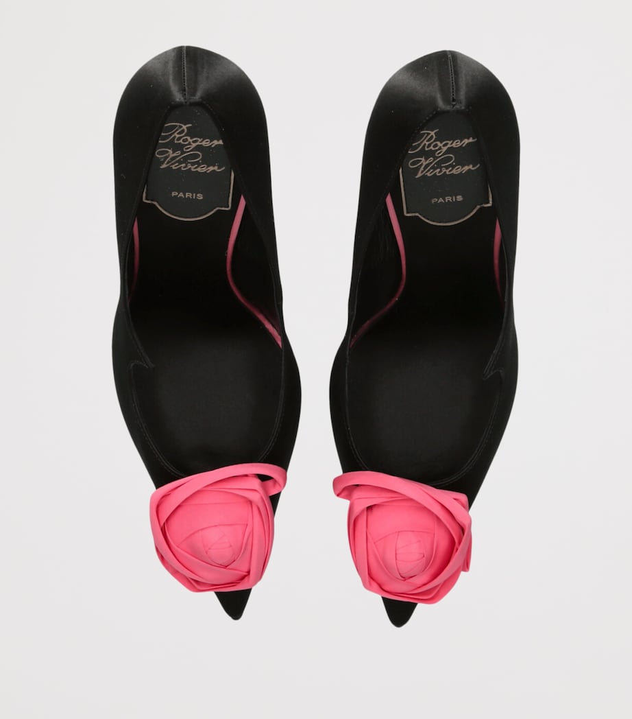 Satin Rose Pumps 100 BLACK/COMB Image 4