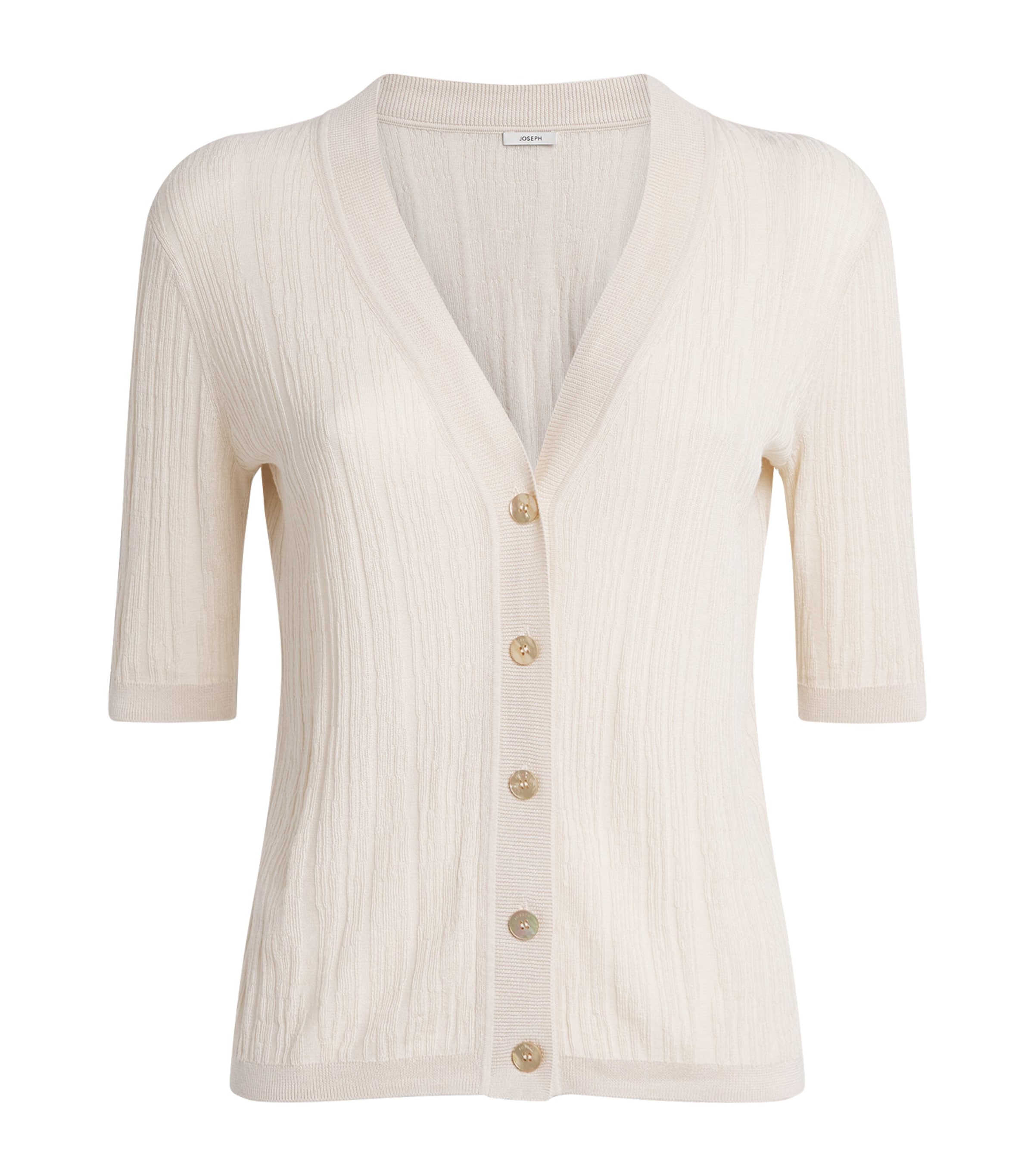 Joseph Womens Silk-Cotton Sens Cardigan Marble Image 1