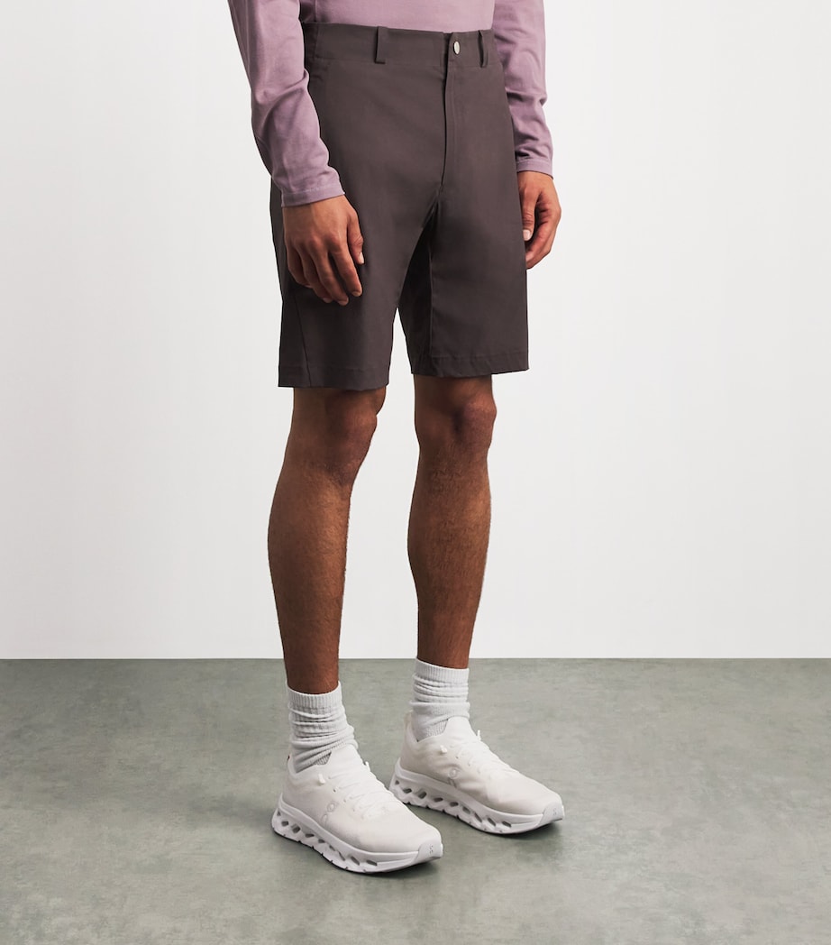 Alba Mens Cotton-Blend Techno Shorts Mud Image 4