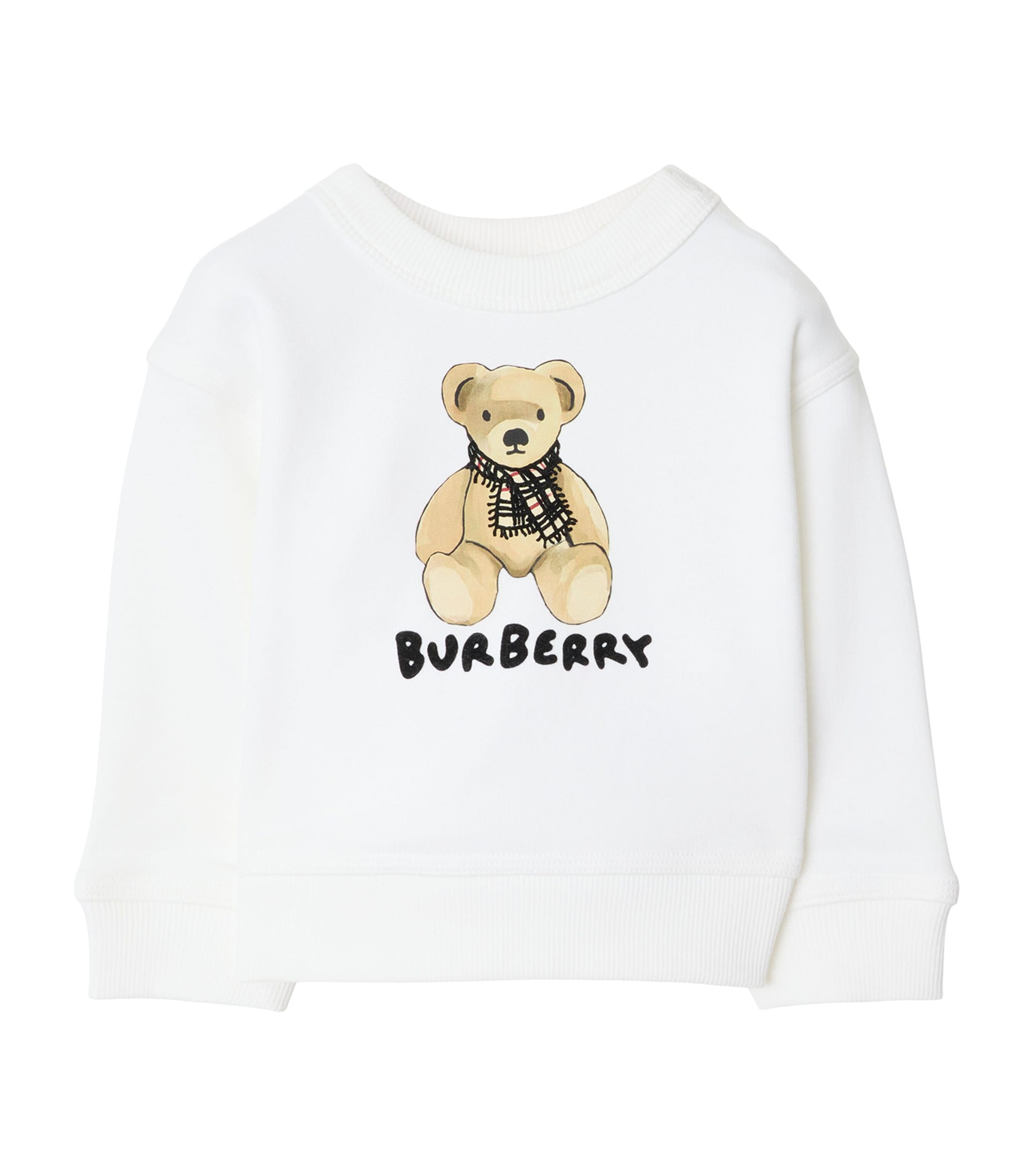 Burberry Thomas Bear Cotton Sweatshirt In White