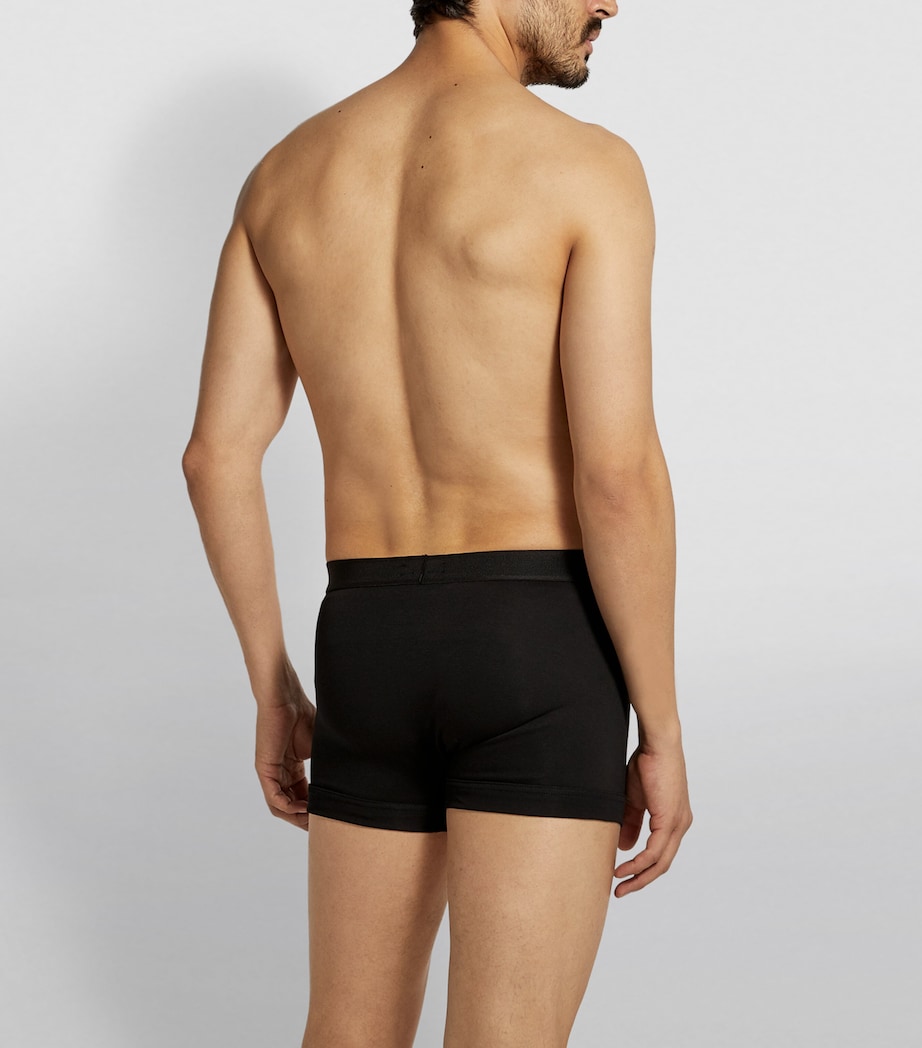Stretch-Cotton Logo Boxers 002 BLACK Image 6