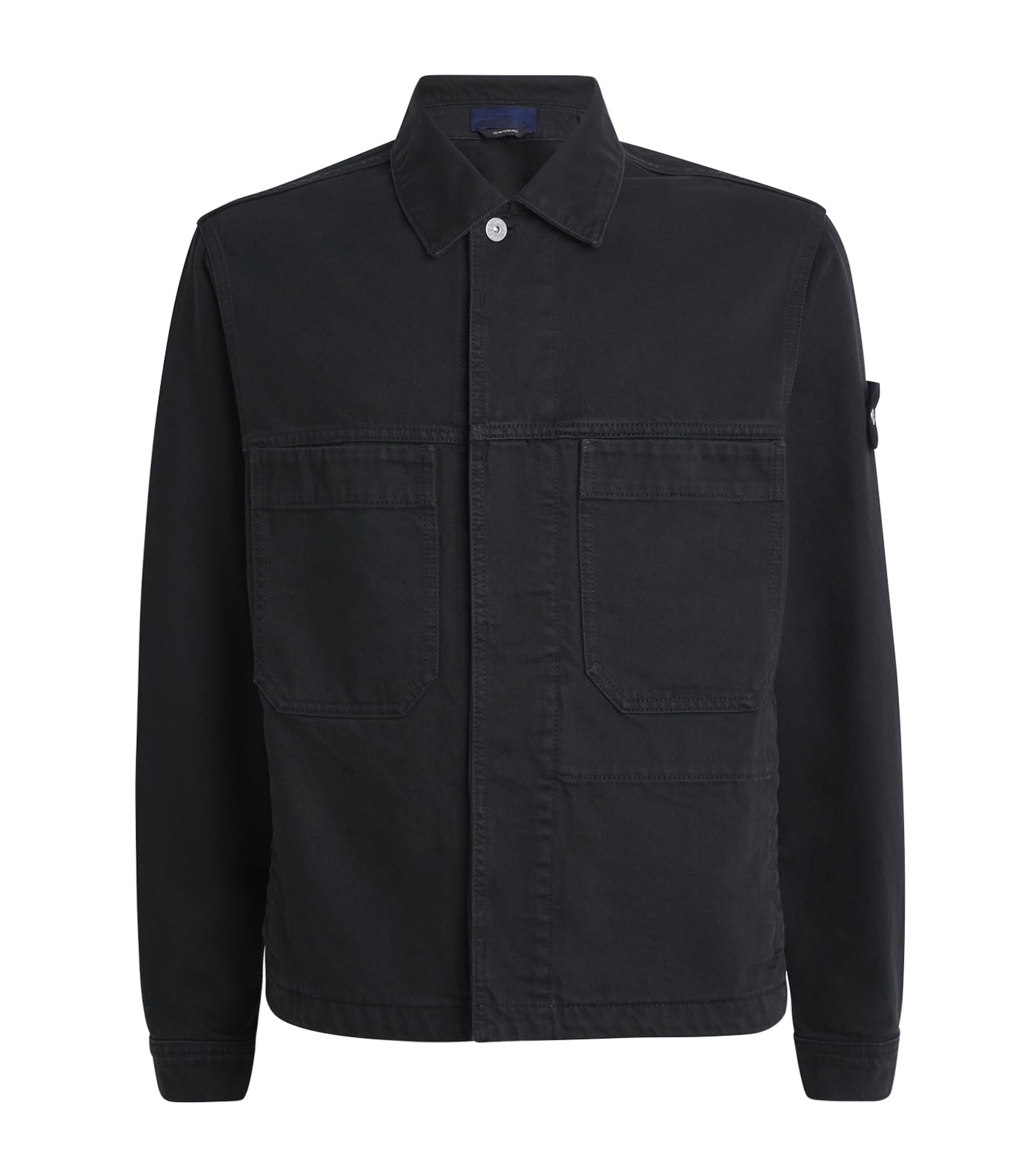 Stone Island Mens Denim Coach Jacket Image 1