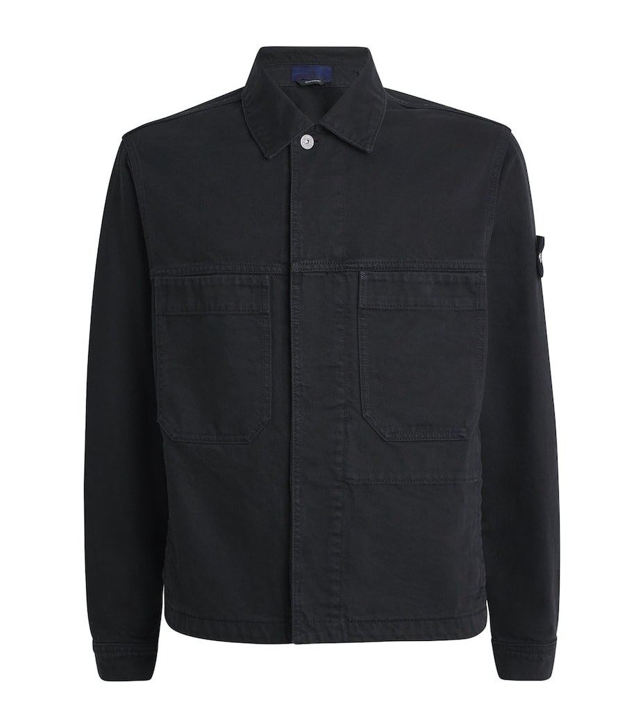 Stone Island Mens Denim Coach Jacket Image 1