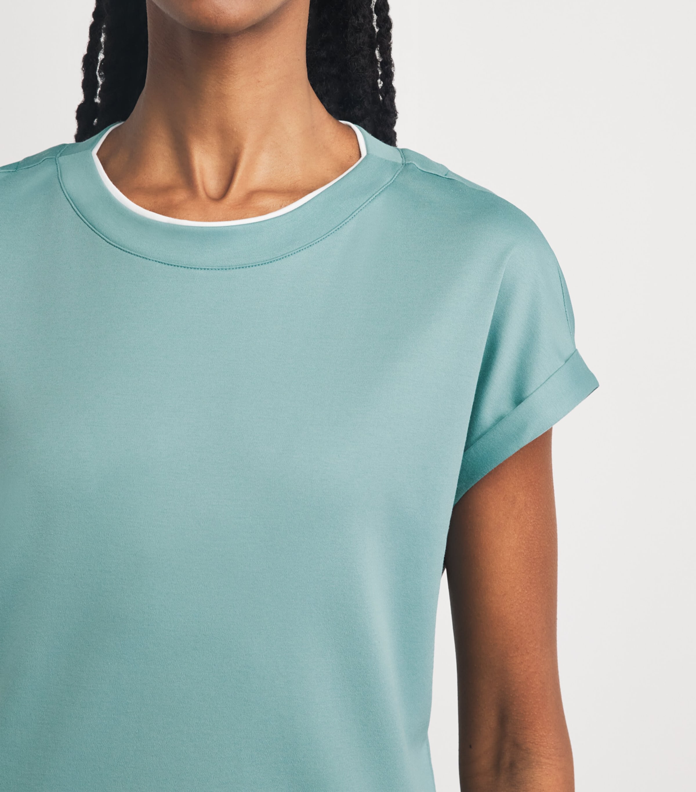 Eleventy Womens Cotton T-Shirt Giada, Bianco Image 3