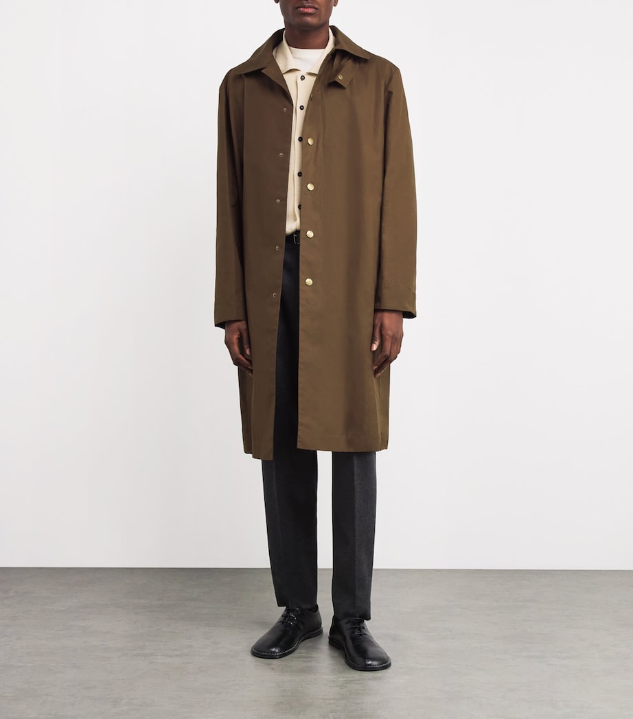 A.P.C. Mens Cotton Arthur Trench Coat Jac Kaki Militaire Image 2