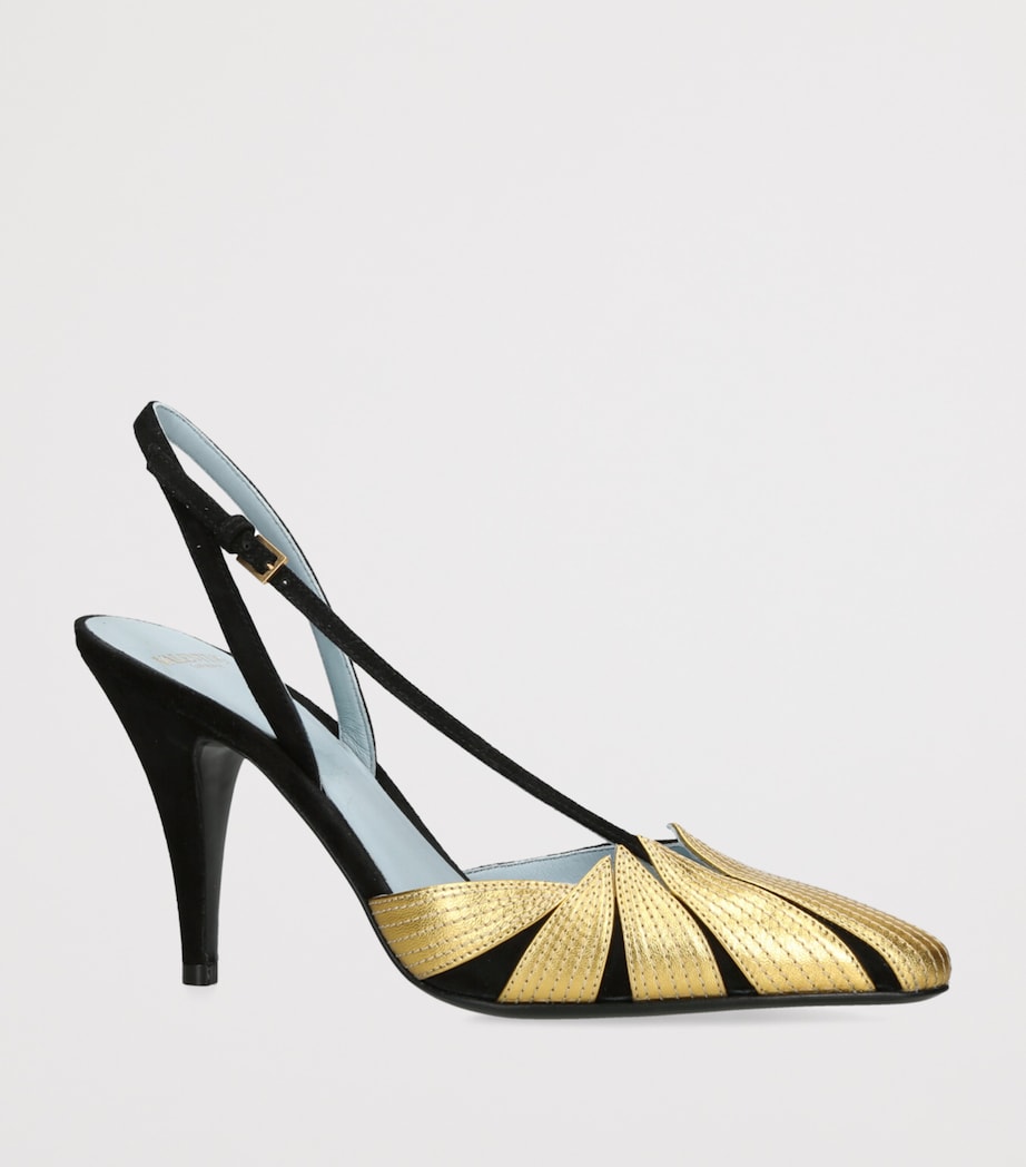 FolieFoliage Slingback Heeled Sandals 85 BLACK/COMB Image 3